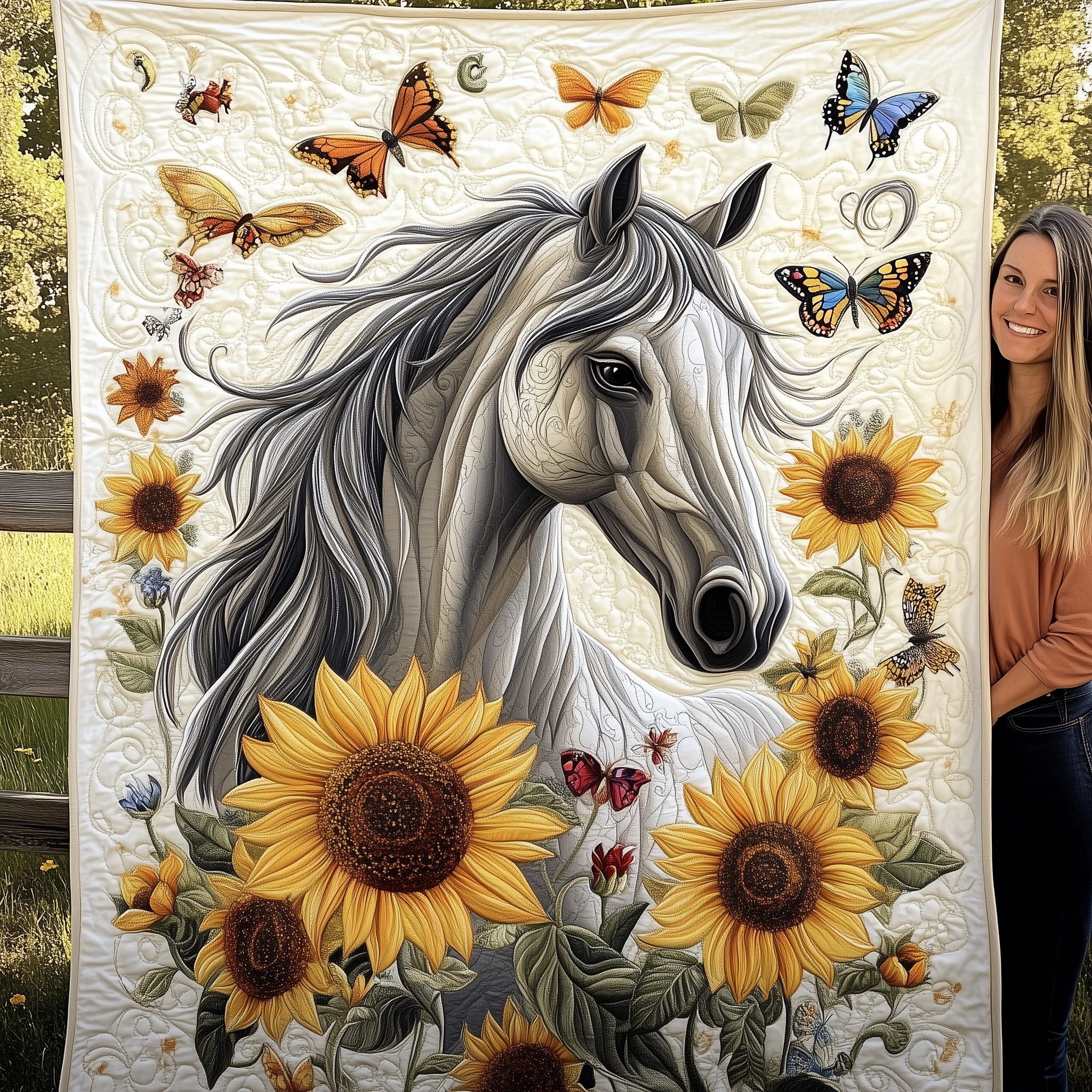 The Strong and Brave Horse Quilted Blanket Throw Blankets For Couch Horse Gifts For Adults The Strong and Brave Horse Quilted Blanket Throw Blankets For Couch Horse Gifts For Adults
