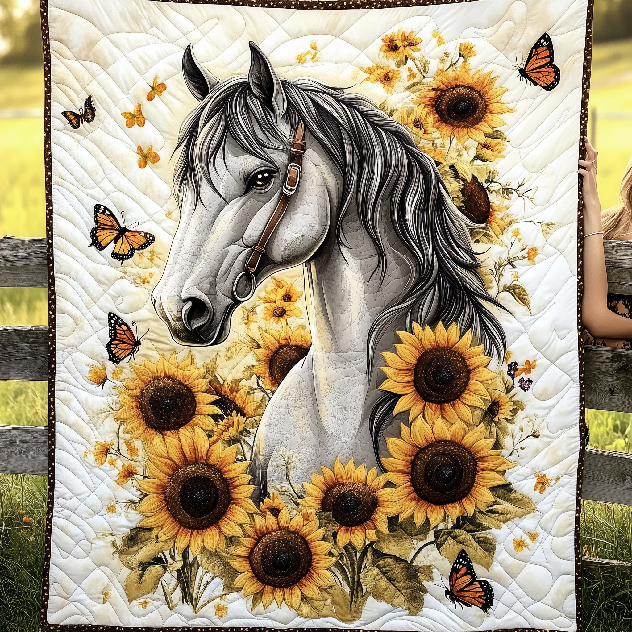 The Strong and Brave Horse Quilted Blanket Throw Blankets For Couch Horse Themed Gifts For Adults The Strong and Brave Horse Quilted Blanket Throw Blankets For Couch Horse Themed Gifts For Adults