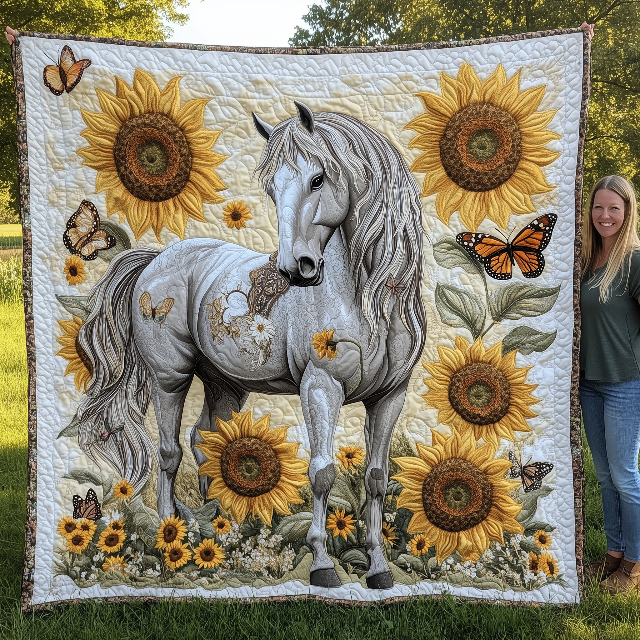 The Strong and Brave Horse Quilted Blanket Throw Blankets For Couch Unique Horse Gifts For Ladies The Strong and Brave Horse Quilted Blanket Throw Blankets For Couch Unique Horse Gifts For Ladies