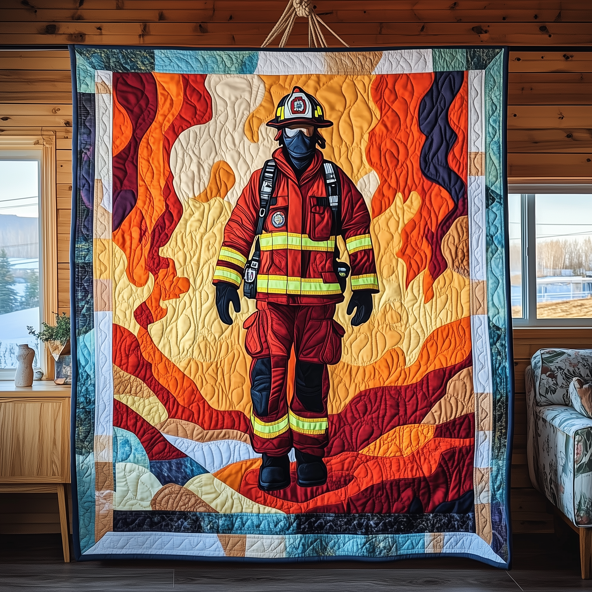 Through Fire, They Stand Quilted Blanket Nice Throw Blankets Creative Mother's Day Gifts Through Fire, They Stand Quilted Blanket Nice Throw Blankets Creative Mother's Day Gifts