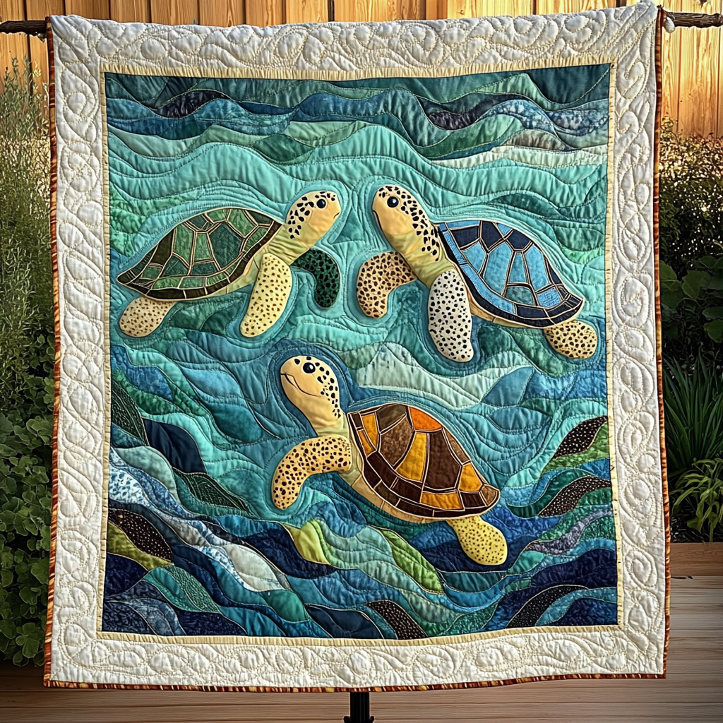 Tidal Wanderer Quilted Blanket Gifts For A Turtle Lover Tidal Wanderer Quilted Blanket Gifts For A Turtle Lover