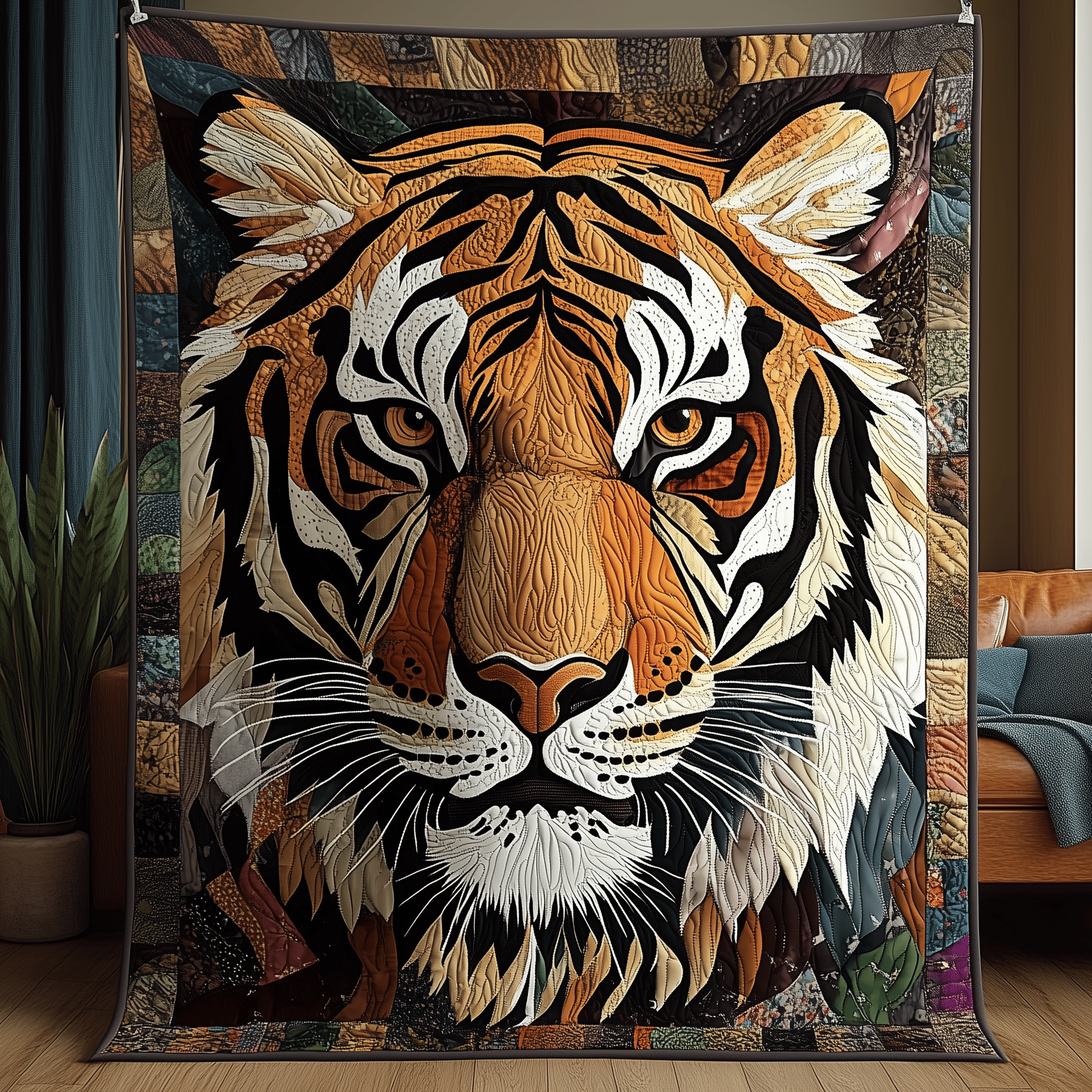 Tiger Quilted Blanket Feel the Joy of Togetherness with Our Cozy Blanket Tiger Quilted Blanket Feel the Joy of Togetherness with Our Cozy Blanket