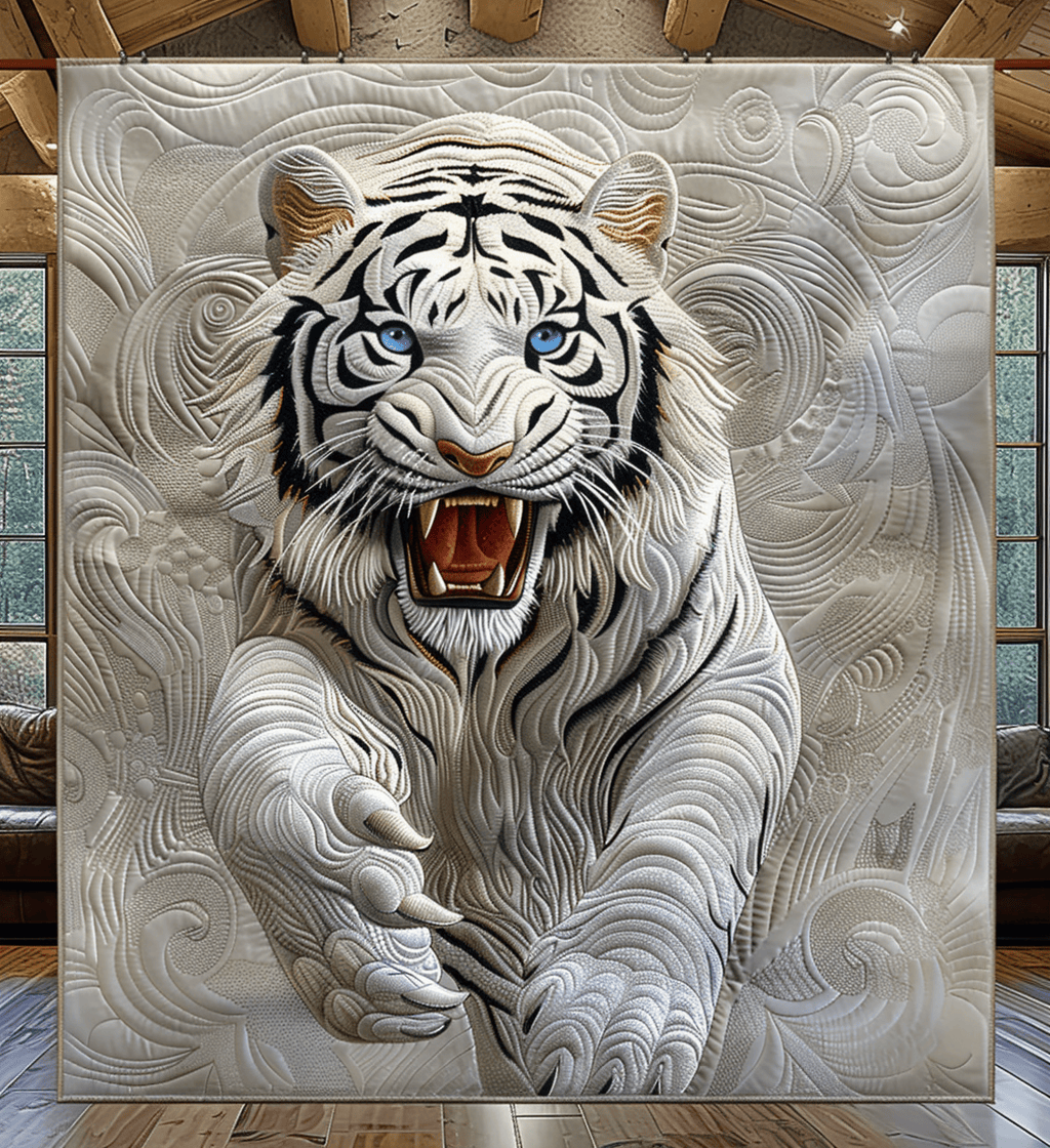 Tiger Roar Quilted Blanket Christmas Gift Ideas For Son'S Girlfriend Tiger Roar Quilted Blanket Christmas Gift Ideas For Son'S Girlfriend