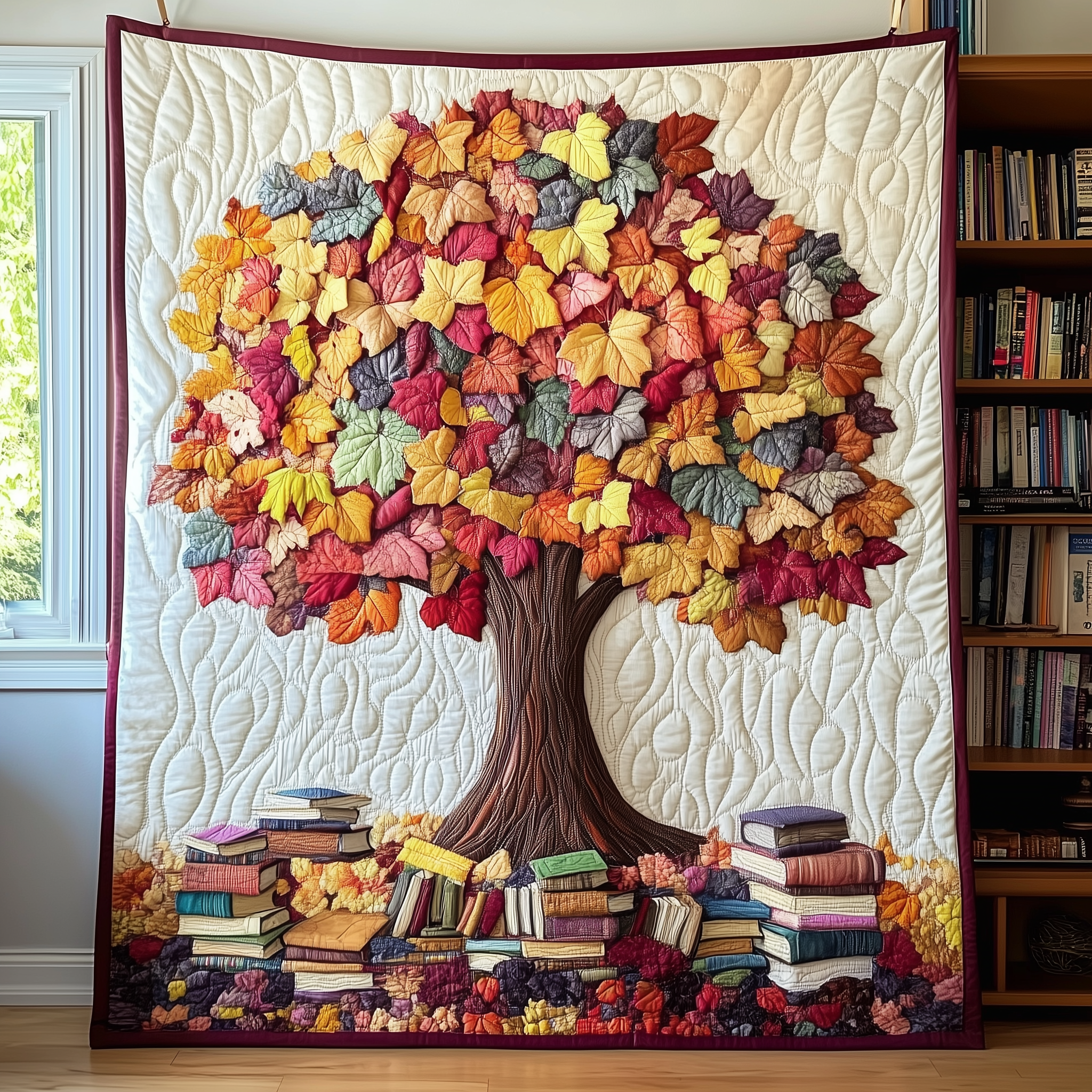 Tree of Books Quilted Blanket Best Throw Blanket Book Lover Gifts For Her Tree of Books Quilted Blanket Best Throw Blanket Book Lover Gifts For Her