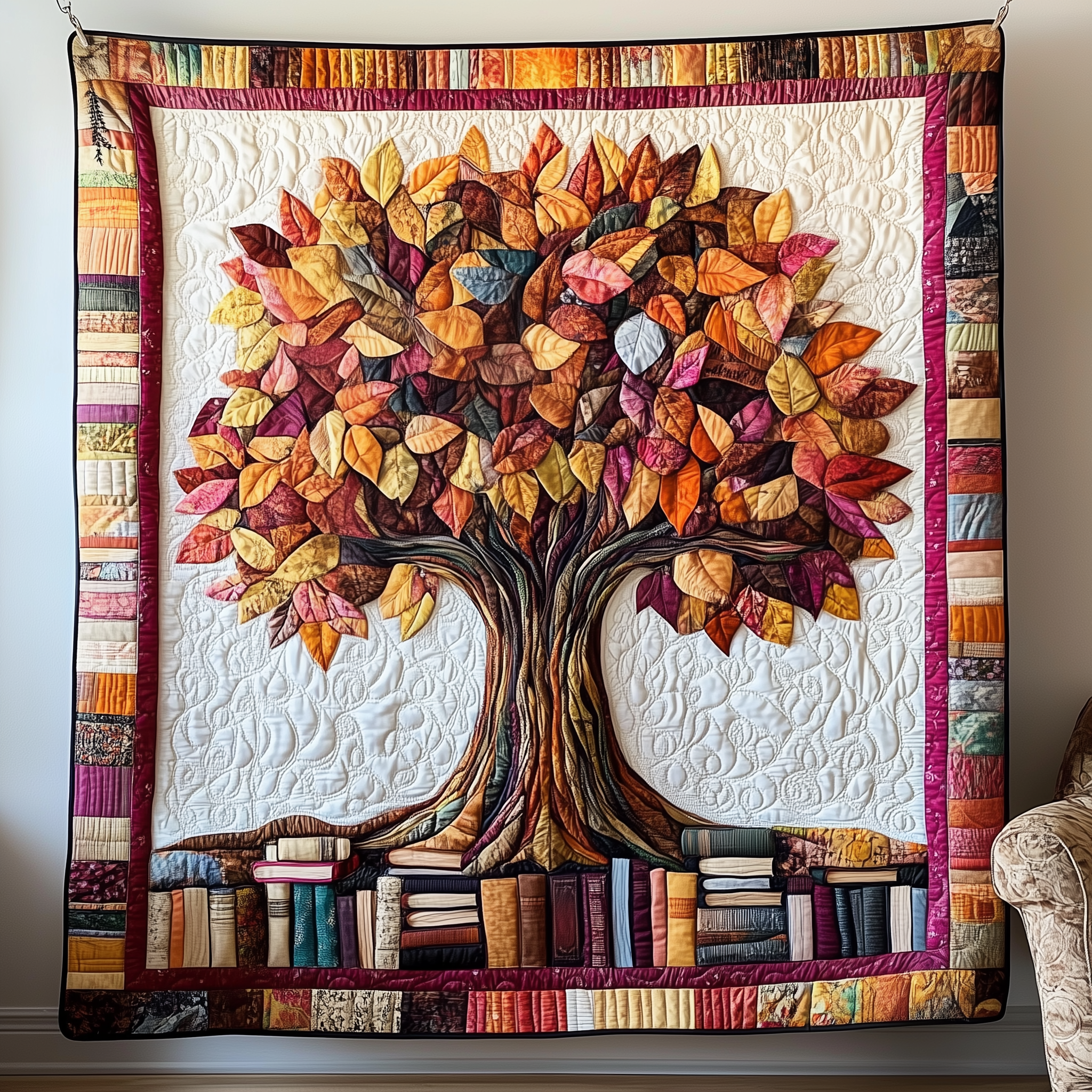 Tree of Books Quilted Blanket Best Throw Blanket Book Lover Gifts For Him Tree of Books Quilted Blanket Best Throw Blanket Book Lover Gifts For Him