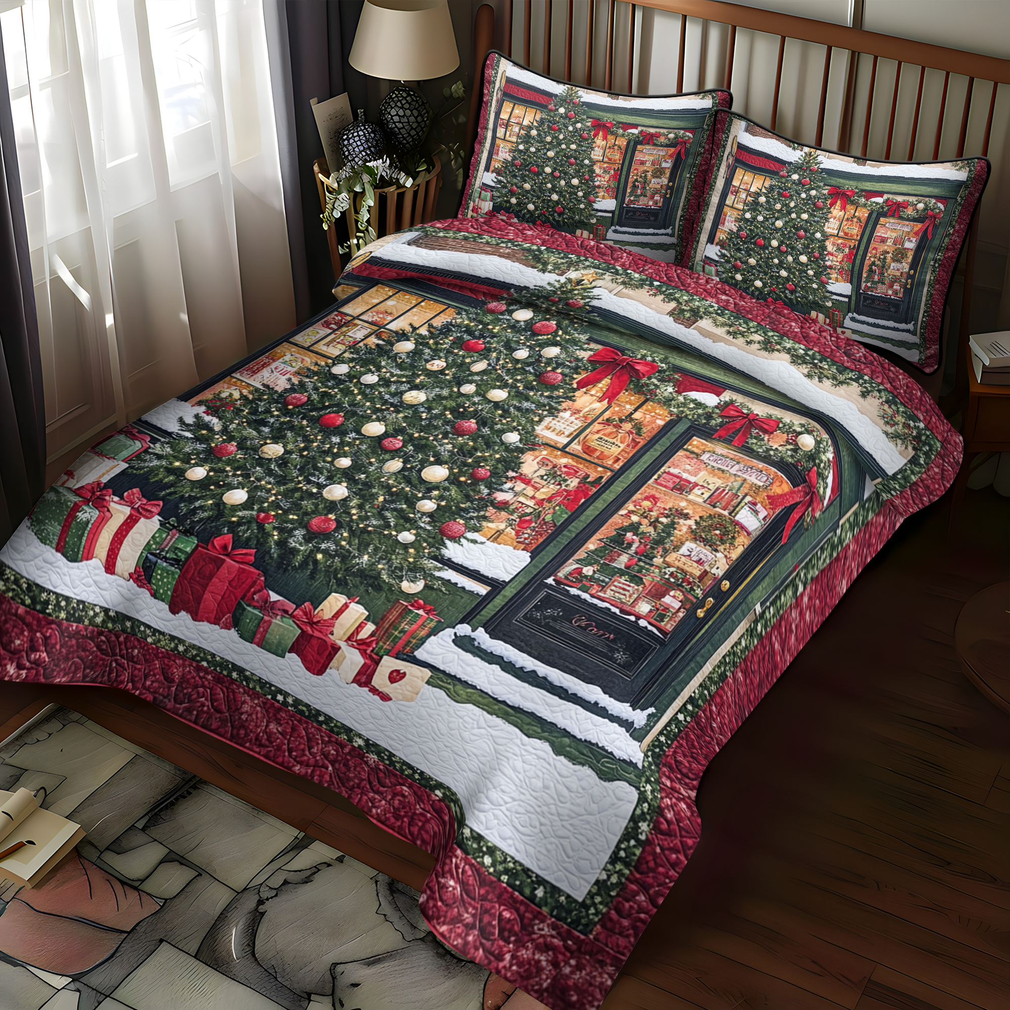 Tree of Joy Quilted Bedding Set Mother Daughter Presents Tree of Joy Quilted Bedding Set Mother Daughter Presents
