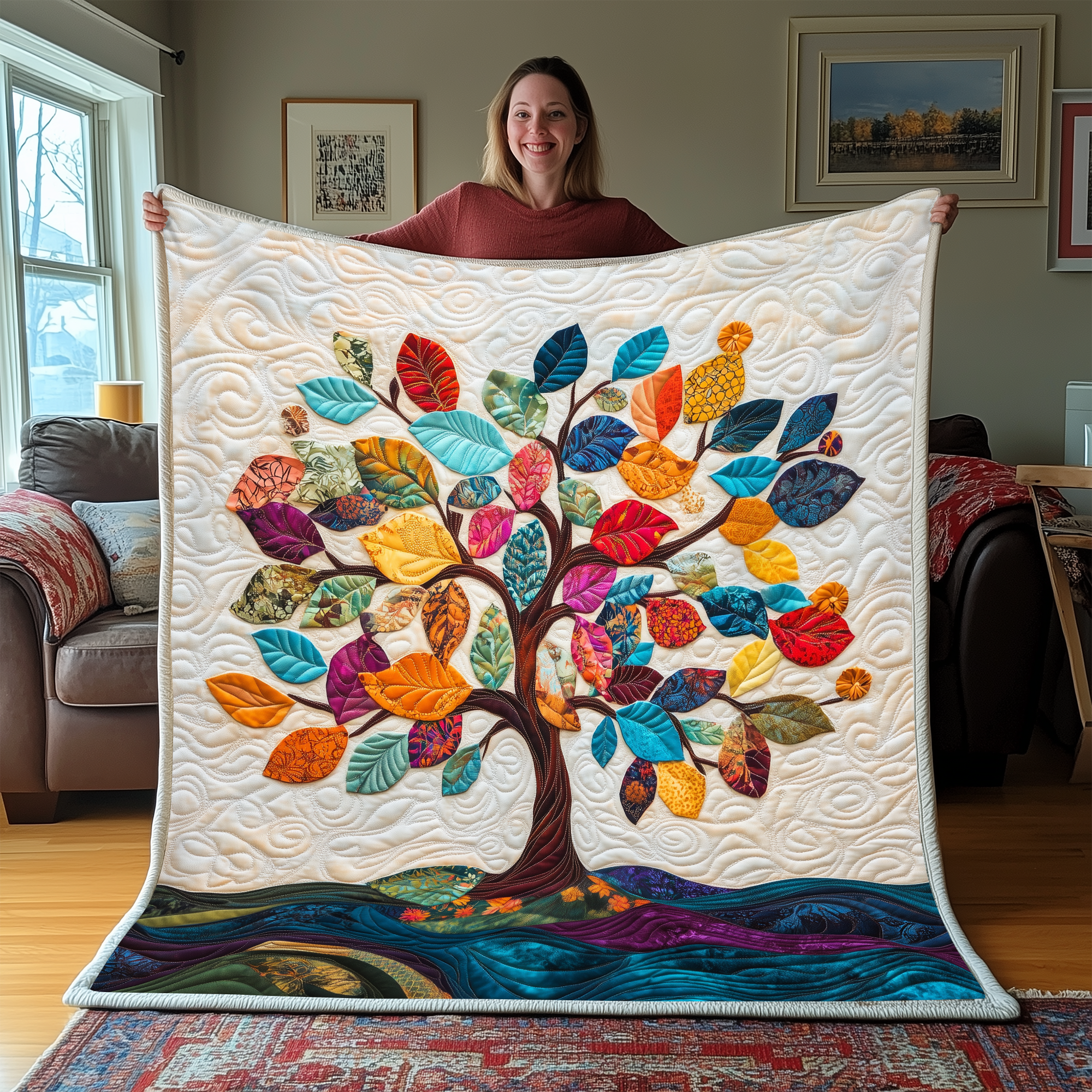 Tree Of Life Quilted Blanket Nice Throw Blankets Best Gifts For New Moms Tree Of Life Quilted Blanket Nice Throw Blankets Best Gifts For New Moms