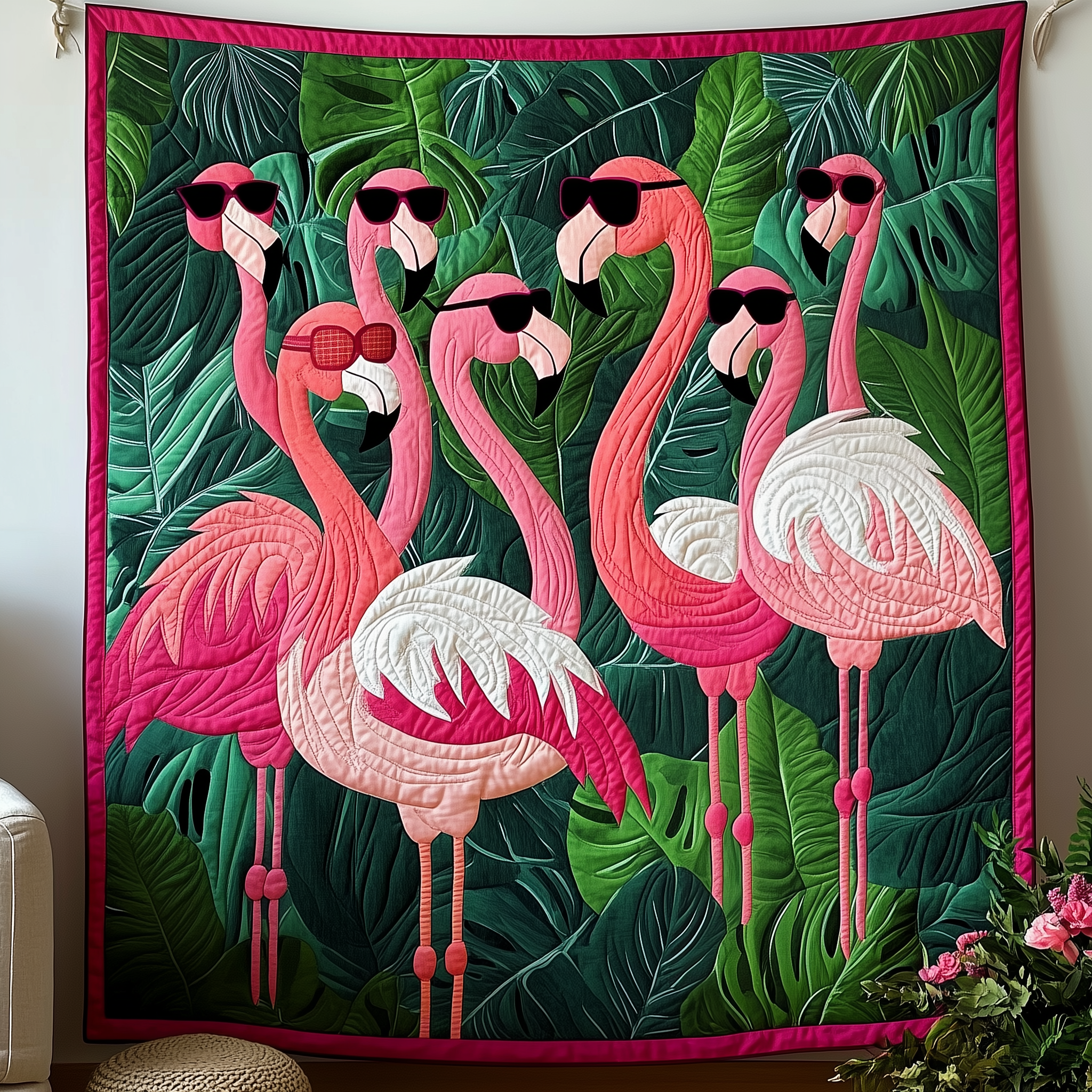 Tropical Flamingo Quilted Blanket Best Throw Blanket Flamingo Christmas Presents Tropical Flamingo Quilted Blanket Best Throw Blanket Flamingo Christmas Presents