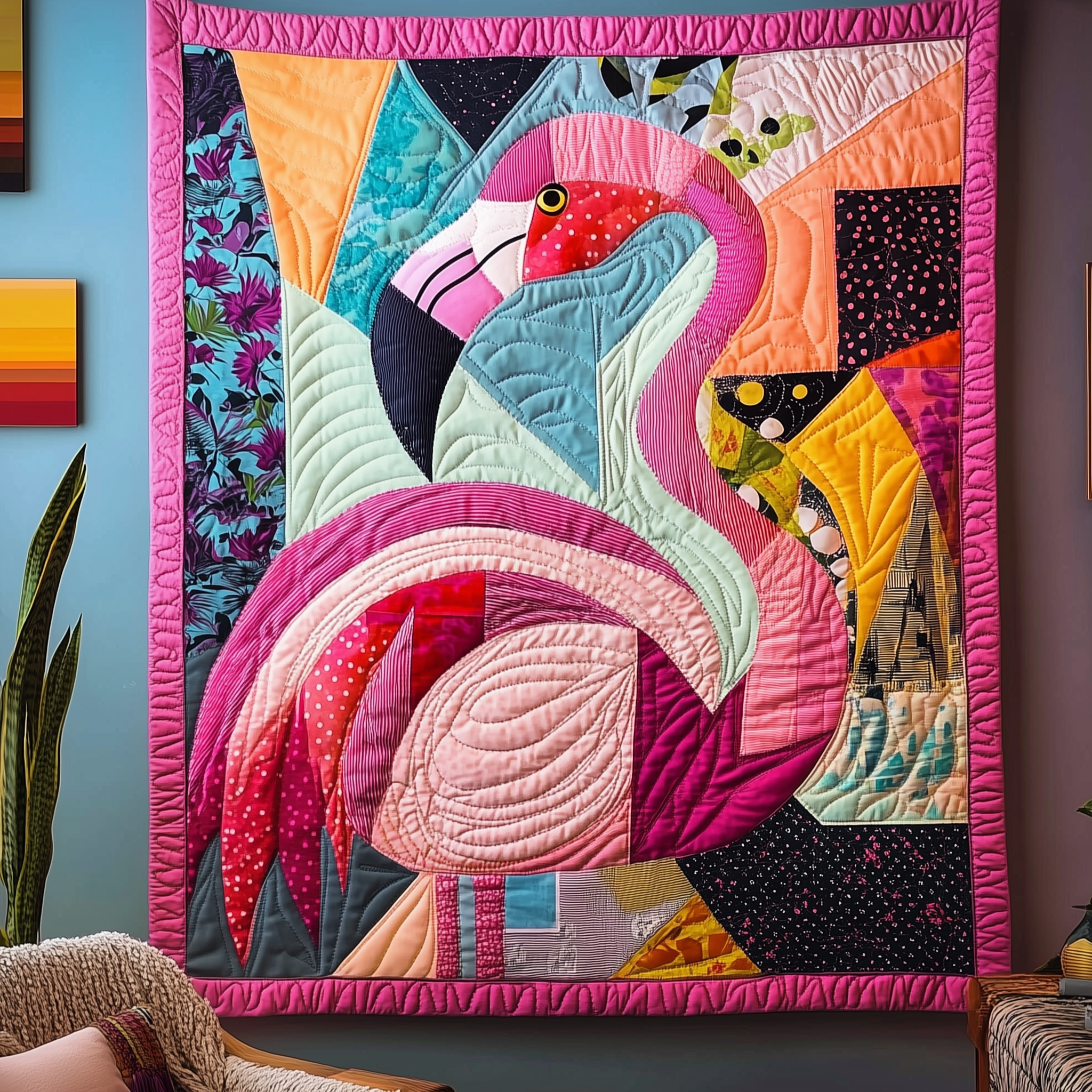 Tropical Flamingo Quilted Blanket Best Throw Blanket Flamingo Theme Gifts Tropical Flamingo Quilted Blanket Best Throw Blanket Flamingo Theme Gifts