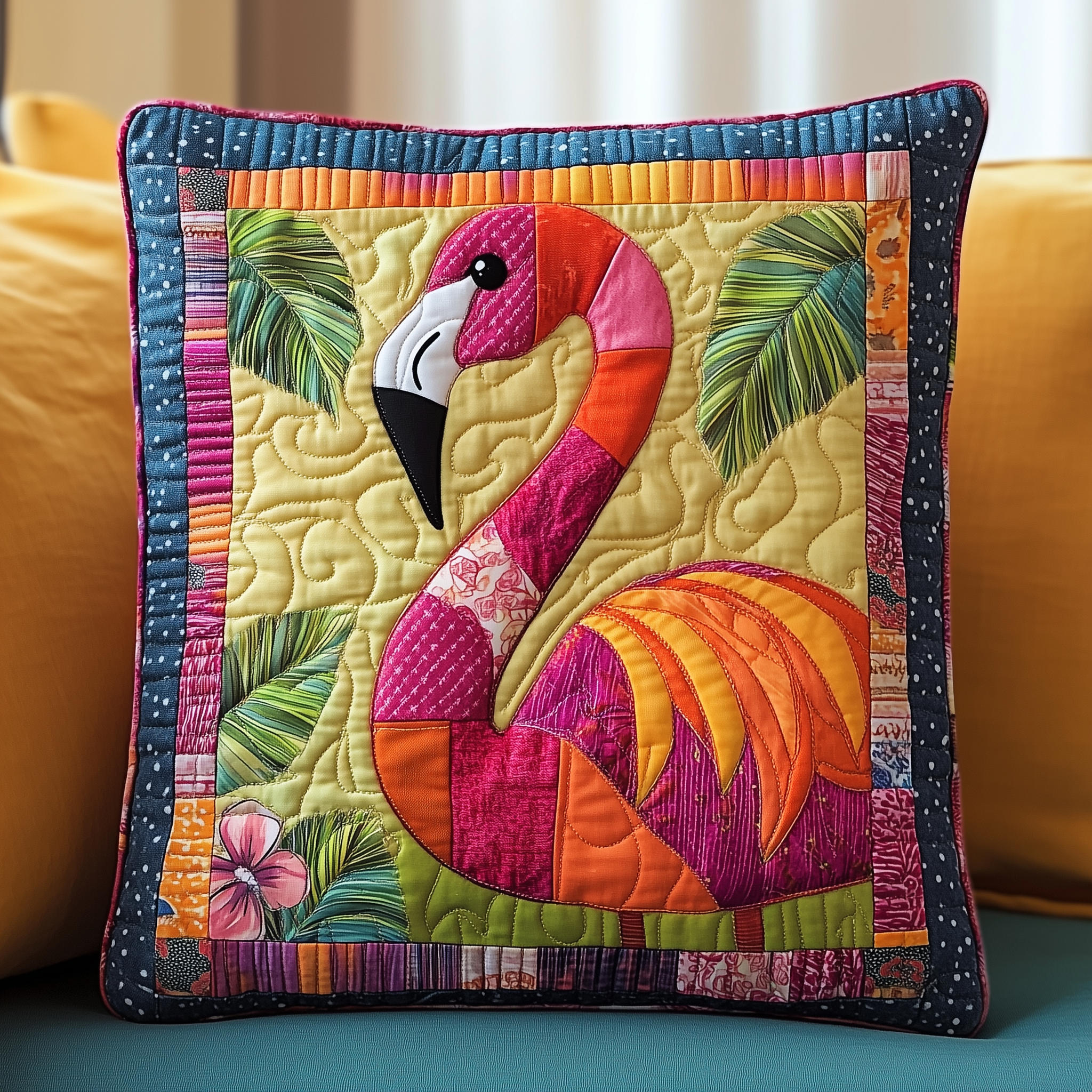 Tropical Flamingo Quilted Pillow Case A Clean and Comfortable Sleep Starts with Our Pillow Cases Tropical Flamingo Quilted Pillow Case A Clean and Comfortable Sleep Starts with Our Pillow Cases