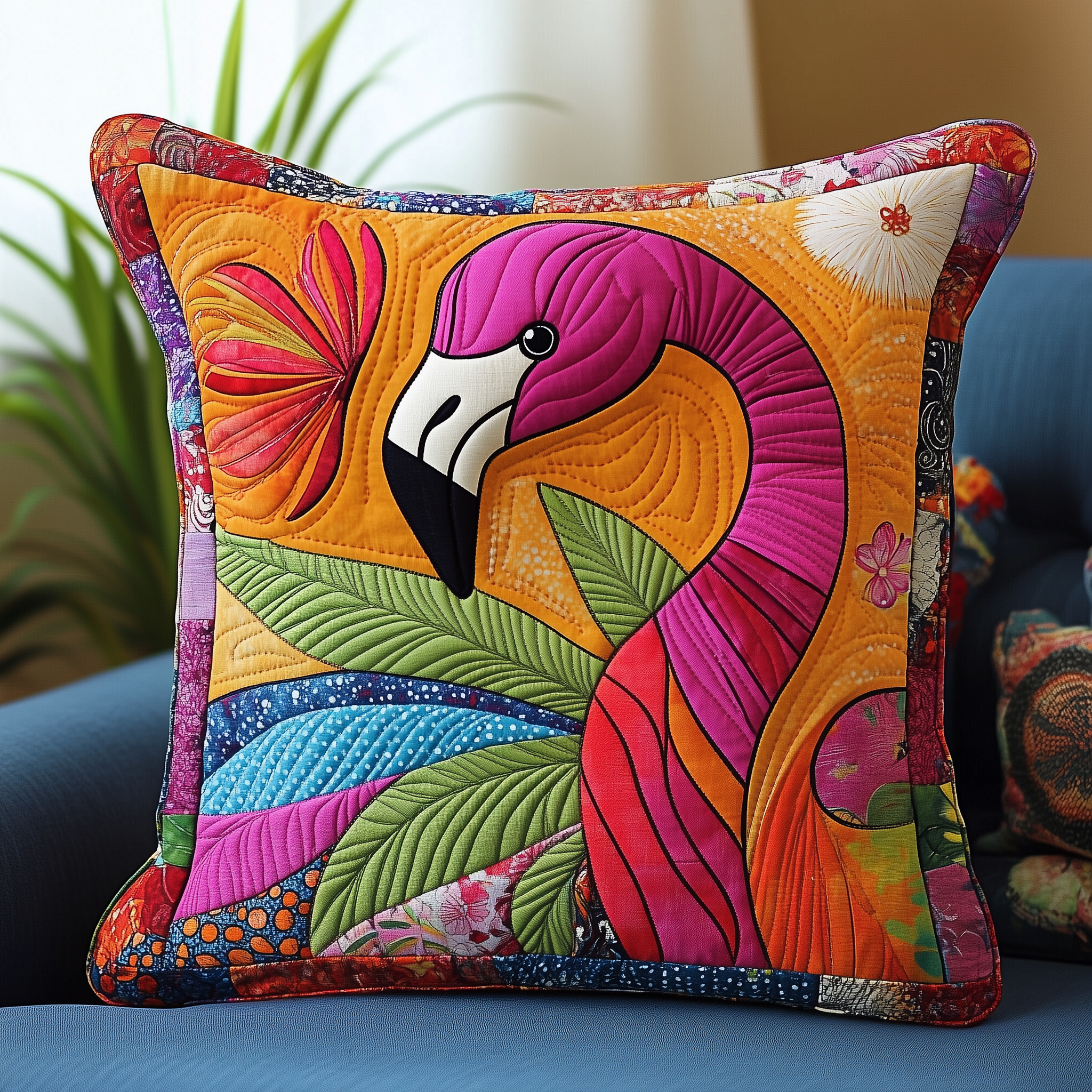 Tropical Flamingo Quilted Pillow Case Feel the Difference with SkinFriendly Pillow Cases Tropical Flamingo Quilted Pillow Case Feel the Difference with SkinFriendly Pillow Cases