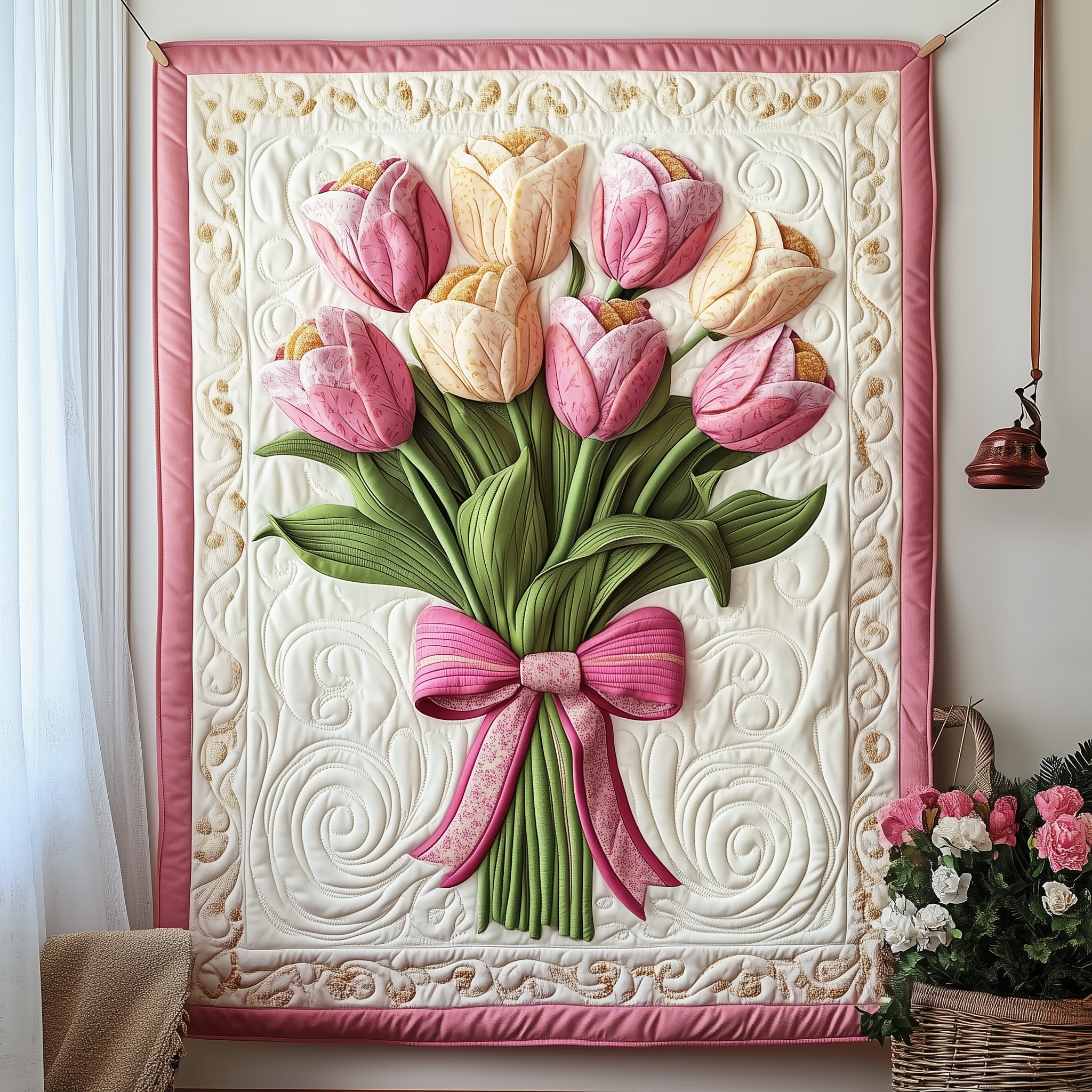 Tulip Serenity Quilted Blanket Unique Throw Blanket Item Merch Mothers Day Gift Ideas Last Minute Tulip Serenity Quilted Blanket Unique Throw Blanket Item Merch Mothers Day Gift Ideas Last Minute