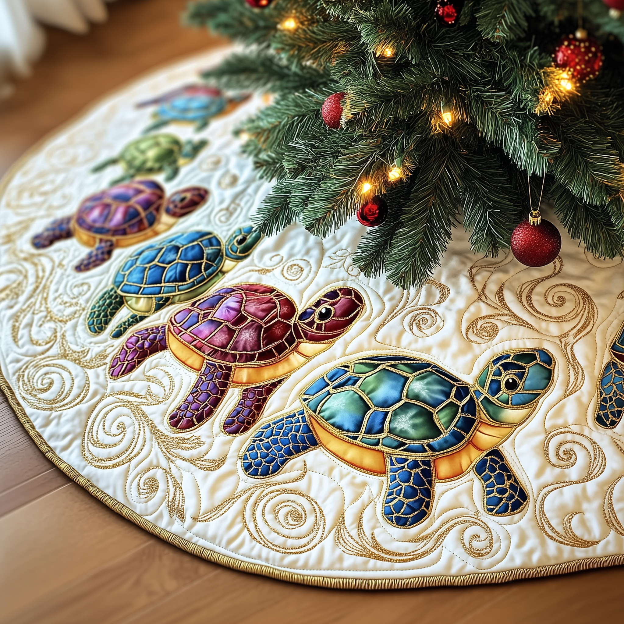 Turtle Quilted Tree Skirt Celebrate Every Detail with a Safe and Stylish Tree Skirt Turtle Quilted Tree Skirt Celebrate Every Detail with a Safe and Stylish Tree Skirt