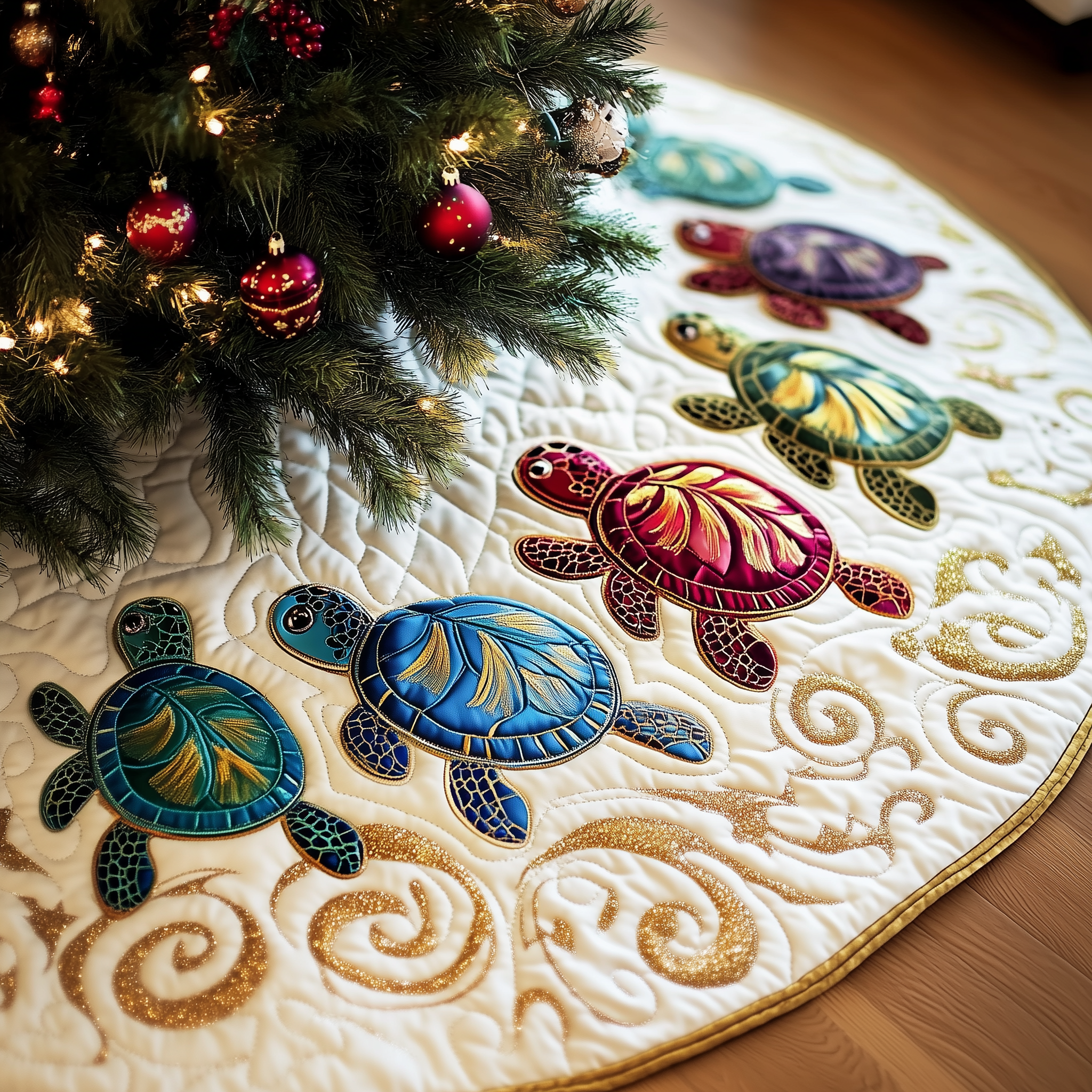 Turtle Quilted Tree Skirt Celebrate Without Limits with a Durable Tree Skirt Turtle Quilted Tree Skirt Celebrate Without Limits with a Durable Tree Skirt