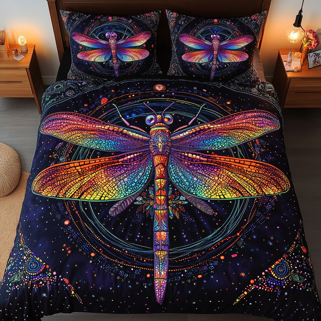 Twilight Flyer Quilted Bedding Set Gift For Dragon Lover Twilight Flyer Quilted Bedding Set Gift For Dragon Lover