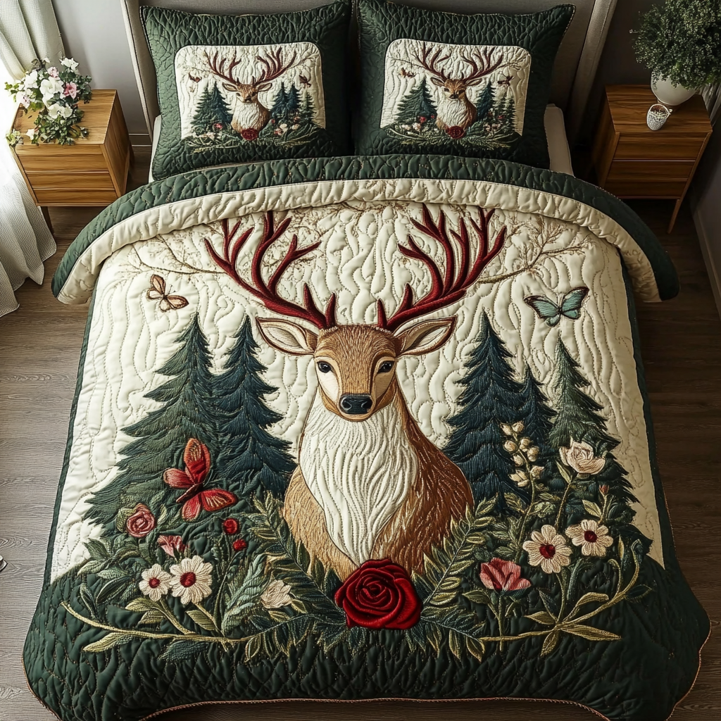Twilight Meadow Quilted Bedding Set Presents For Deer Hunters Twilight Meadow Quilted Bedding Set Presents For Deer Hunters