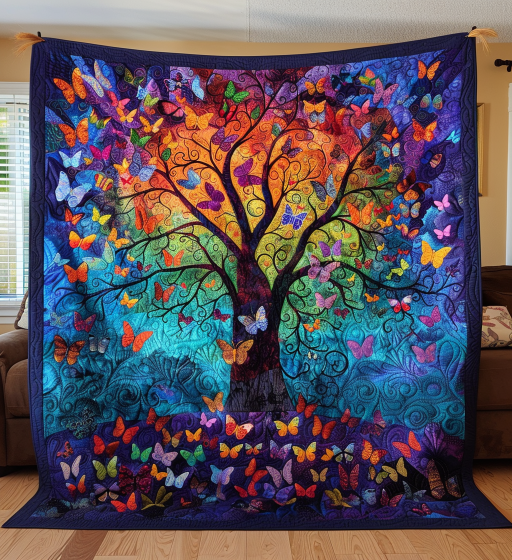 Twilight Wings Quilted Blanket Butterfly Themed Presents Twilight Wings Quilted Blanket Butterfly Themed Presents