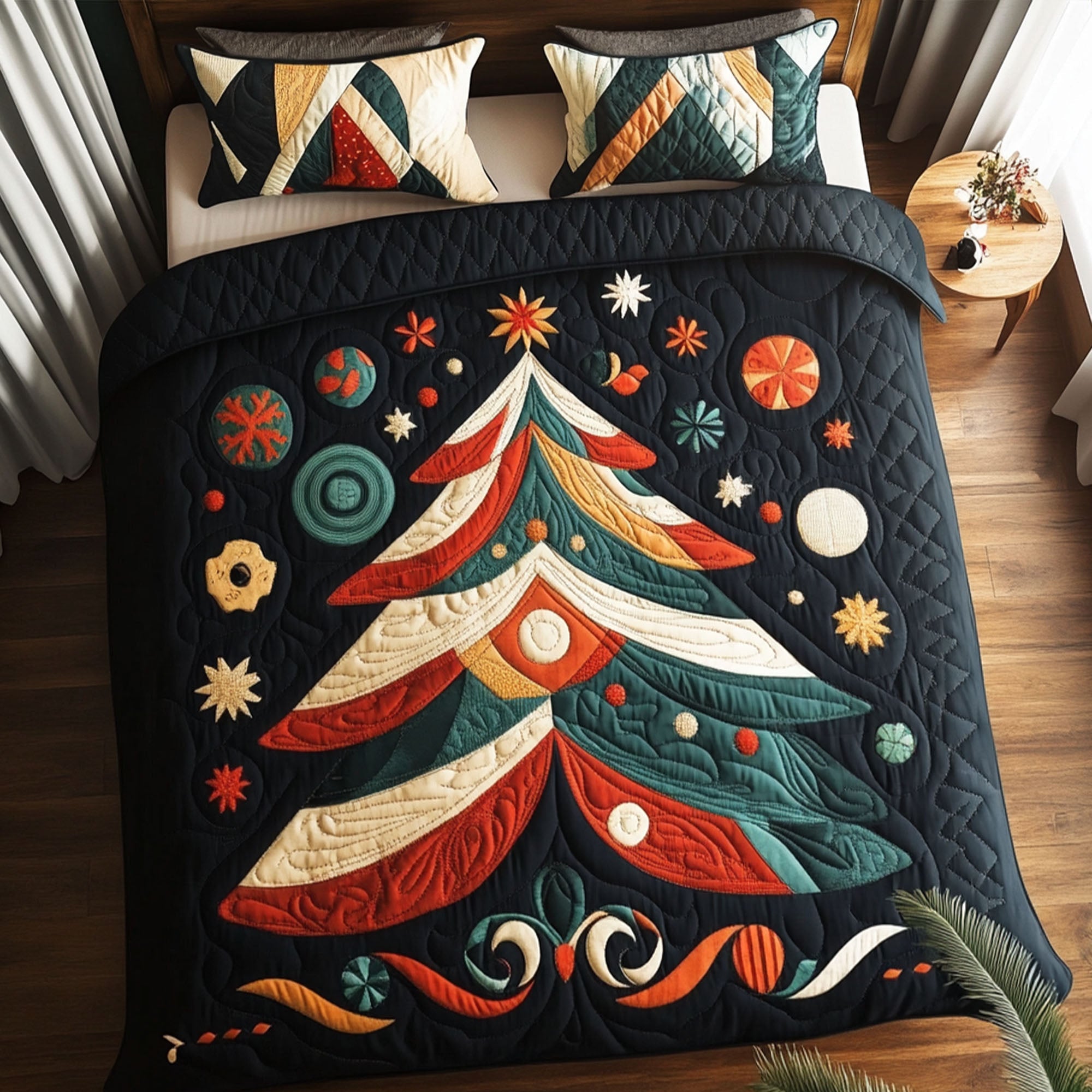 Twinkling Tree Dreams Quilted Bedding Set Secret Santa Presents Twinkling Tree Dreams Quilted Bedding Set Secret Santa Presents