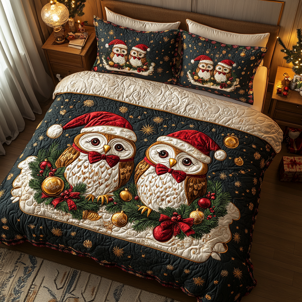 Twinkling Wings Quilted Bedding Set Owl Presents For Her Twinkling Wings Quilted Bedding Set Owl Presents For Her