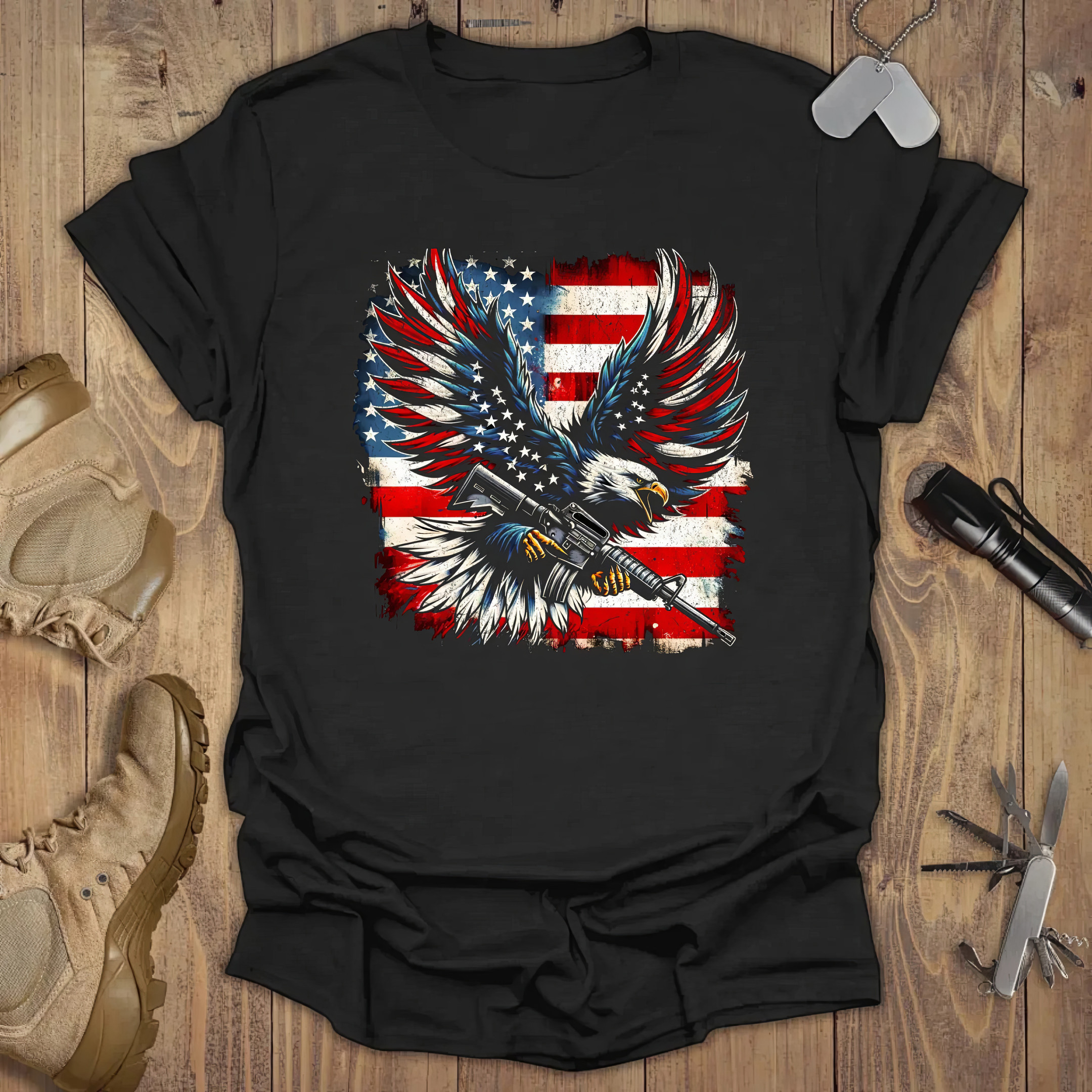 USA Eagle And Gun T-Shirt Patriotic Tees Unique Gifts For Mom USA Eagle And Gun T-Shirt Patriotic Tees Unique Gifts For Mom