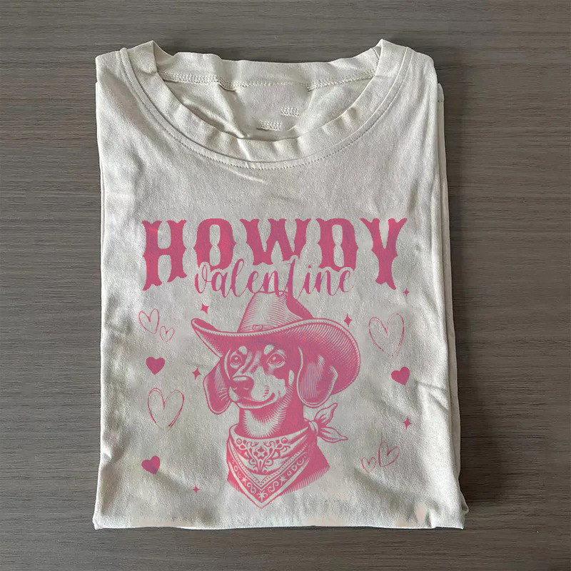 Valentine Cowboy Dachshund T-Shirt Howdy Valentine Shirt Unique Gifts For Dad Valentine Cowboy Dachshund T-Shirt Howdy Valentine Shirt Unique Gifts For Dad
