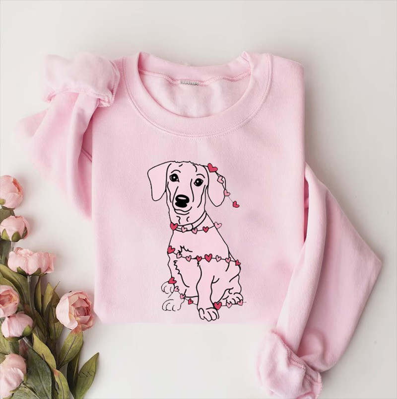 Valentine Dachshund Sweatshirt Cute Dachshund Lovers Clothing Great Gifts For Mom Valentine Dachshund Sweatshirt Cute Dachshund Lovers Clothing Great Gifts For Mom