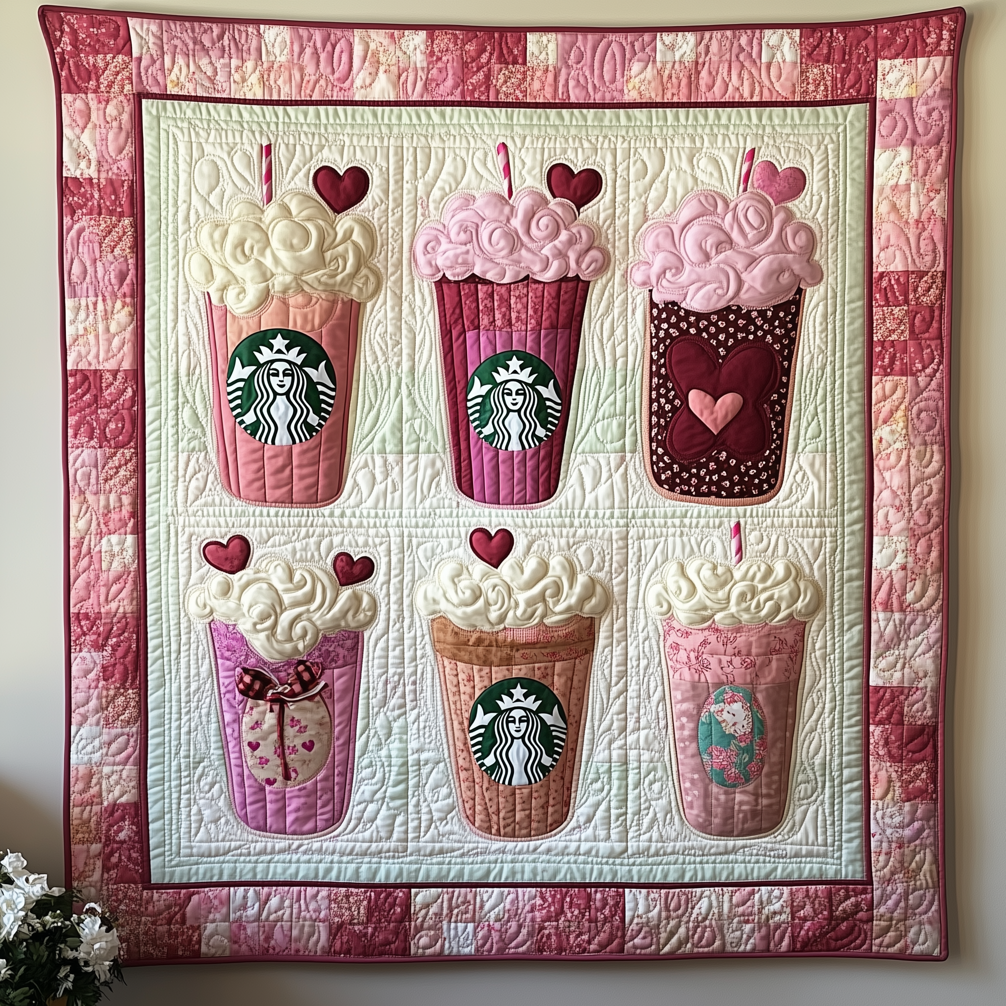 Valentine Day Drink Quilted Blanket Unique Throw Blanket Item Merch Valentine Gift Ideas Valentine Day Drink Quilted Blanket Unique Throw Blanket Item Merch Valentine Gift Ideas