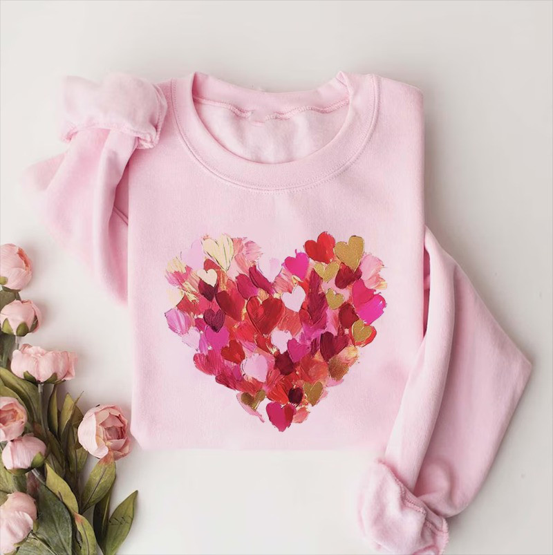 Valentine Day Heart Sweatshirt Lovely Heart Clothing Sentimental Gifts For Mom Valentine Day Heart Sweatshirt Lovely Heart Clothing Sentimental Gifts For Mom