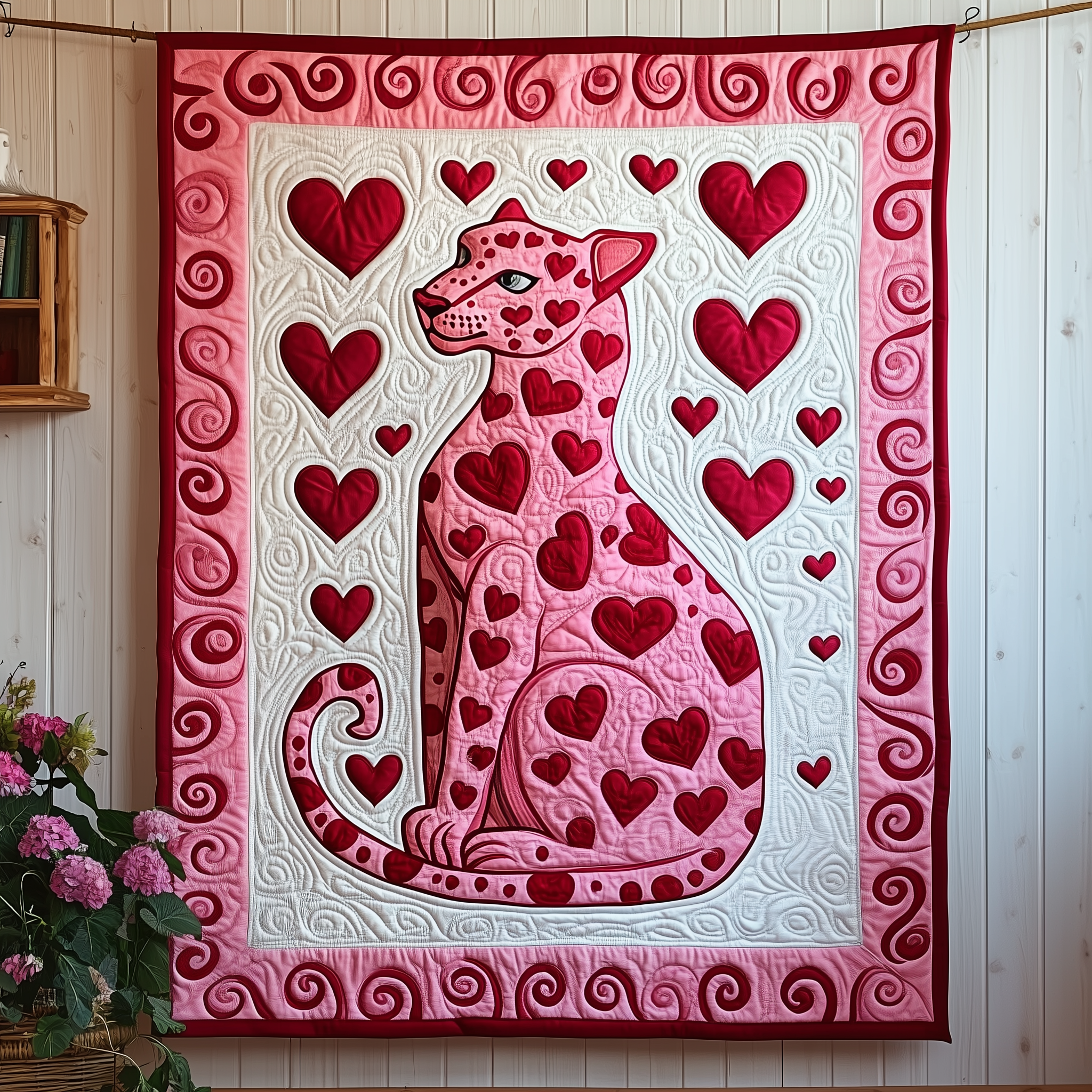 Valentine Leopard Quilted Blanket Unique Throw Blanket Item Merch Cute Valentines Gifts Valentine Leopard Quilted Blanket Unique Throw Blanket Item Merch Cute Valentines Gifts
