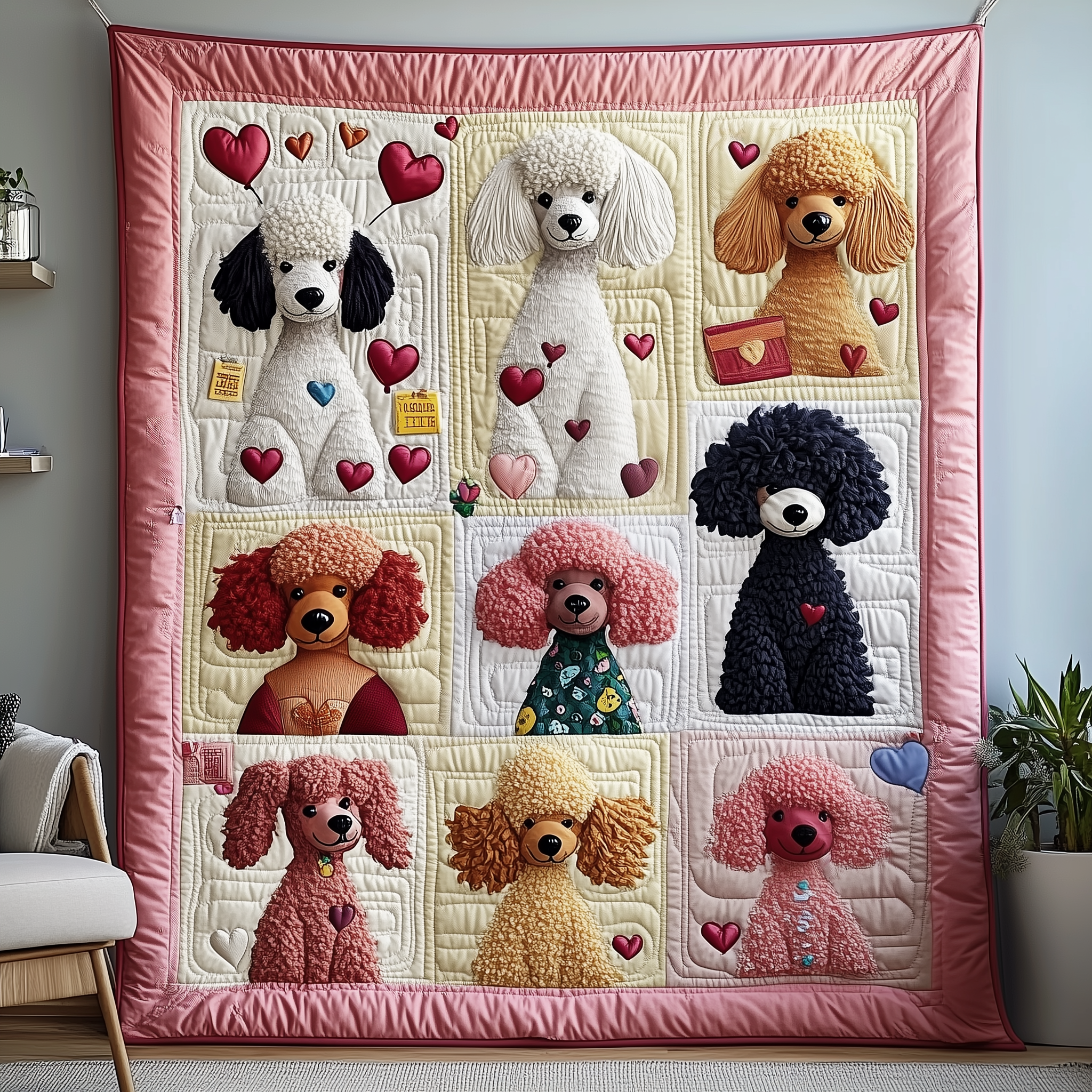 Valentine Poodle Gift For Her Quilted Blanket Unique Throw Blanket Item Merch Top 10 Valentine Gifts For Girlfriend Valentine Poodle Gift For Her Quilted Blanket Unique Throw Blanket Item Merch Top 10 Valentine Gifts For Girlfriend