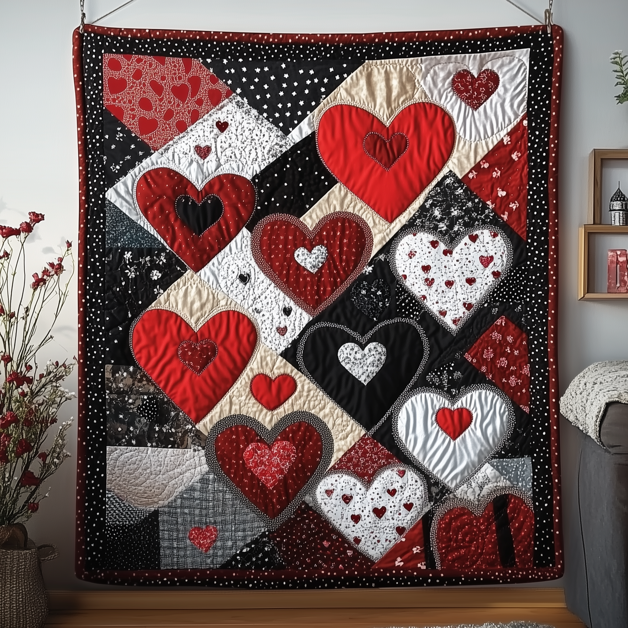 Valentine's Day Quilted Blanket Best Throw Blanket Cute Valentines For Him Valentine's Day Quilted Blanket Best Throw Blanket Cute Valentines For Him