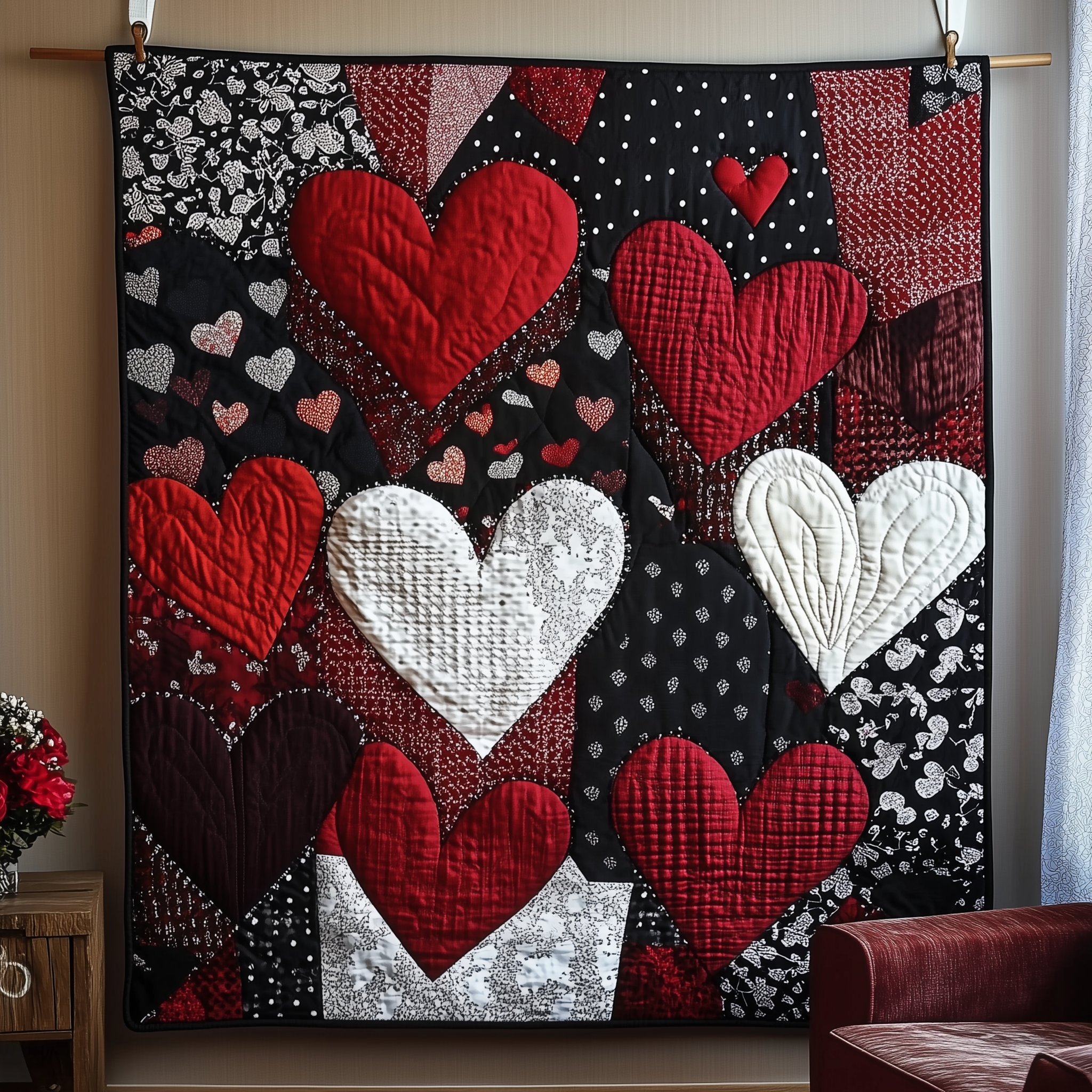 Valentine's Day Quilted Blanket Best Throw Blanket First Valentine Gift For Boyfriend Valentine's Day Quilted Blanket Best Throw Blanket First Valentine Gift For Boyfriend