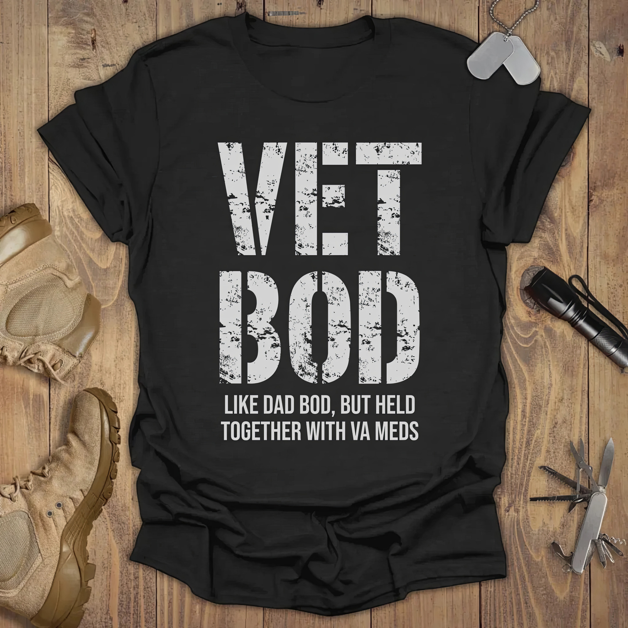 Vet Bod Held Together With VA Meds T-shirt Gifts For Veterans Vet Bod Held Together With VA Meds T-shirt Gifts For Veterans