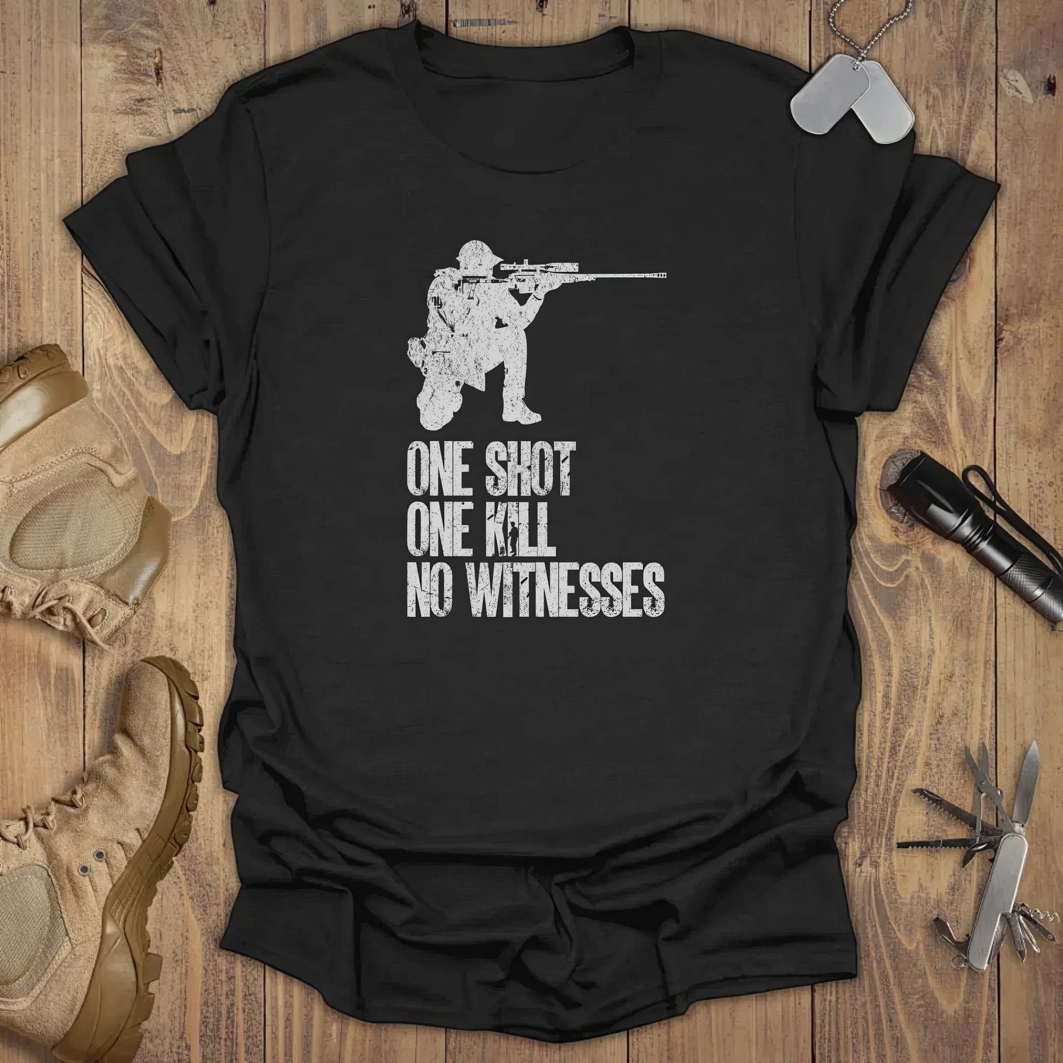Veteran One Shot One Kill No Witnesses T-shirt Gifts For Veterans Veteran One Shot One Kill No Witnesses T-shirt Gifts For Veterans