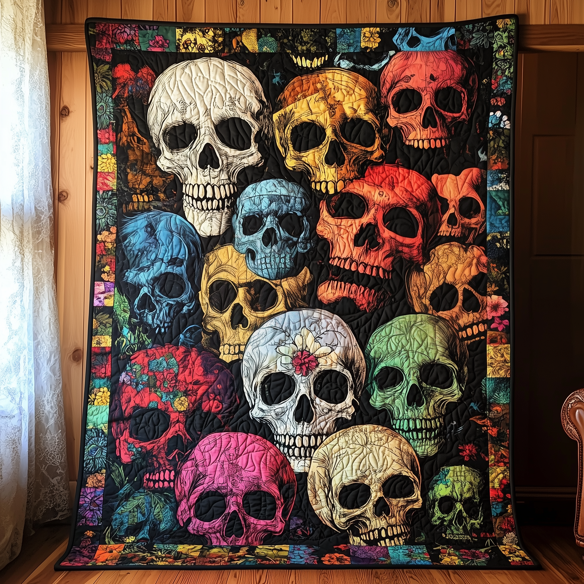 Vibrant Festive Skull Quilted Blanket Feel the Magic of Family Time with a Blanket That Fits All Vibrant Festive Skull Quilted Blanket Feel the Magic of Family Time with a Blanket That Fits All