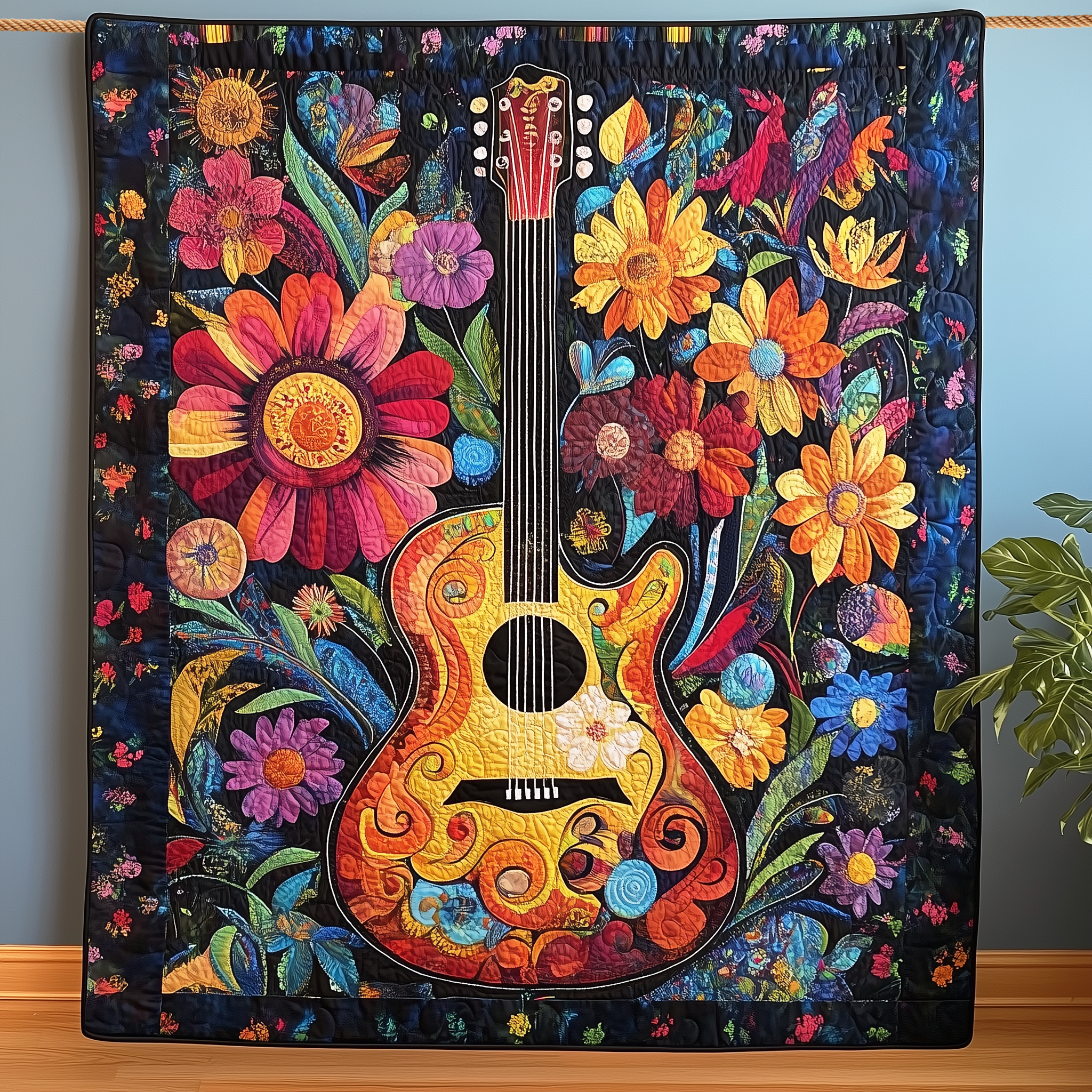 Vibrant Floral Melody Quilted Blanket Enjoy Cozy Moments Together with the Perfect Blanket Vibrant Floral Melody Quilted Blanket Enjoy Cozy Moments Together with the Perfect Blanket