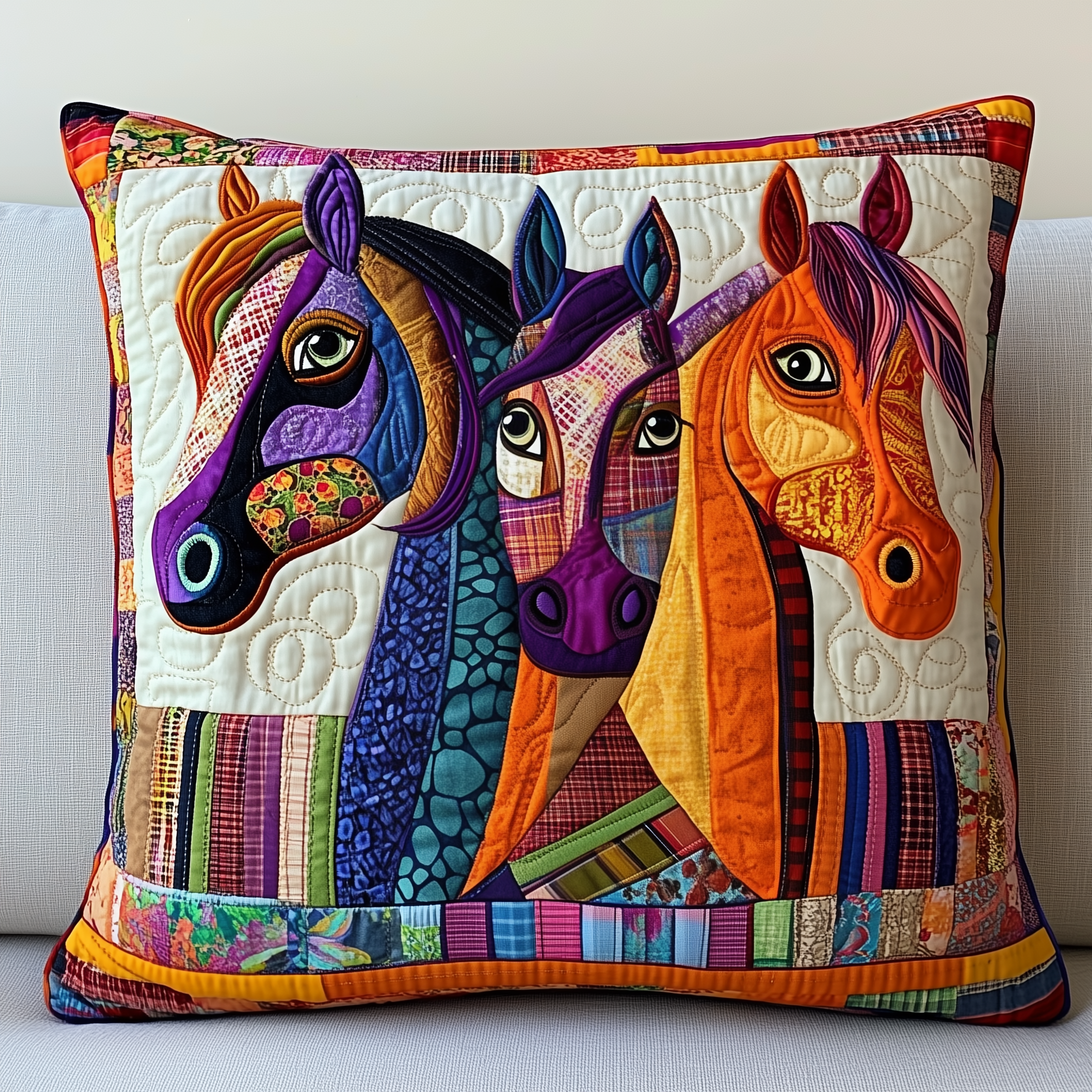 Vibrant Horses Quilted Pillow Case Bamboo Pillow Cases EcoFriendly Comfort You'll Love Vibrant Horses Quilted Pillow Case Bamboo Pillow Cases EcoFriendly Comfort You'll Love