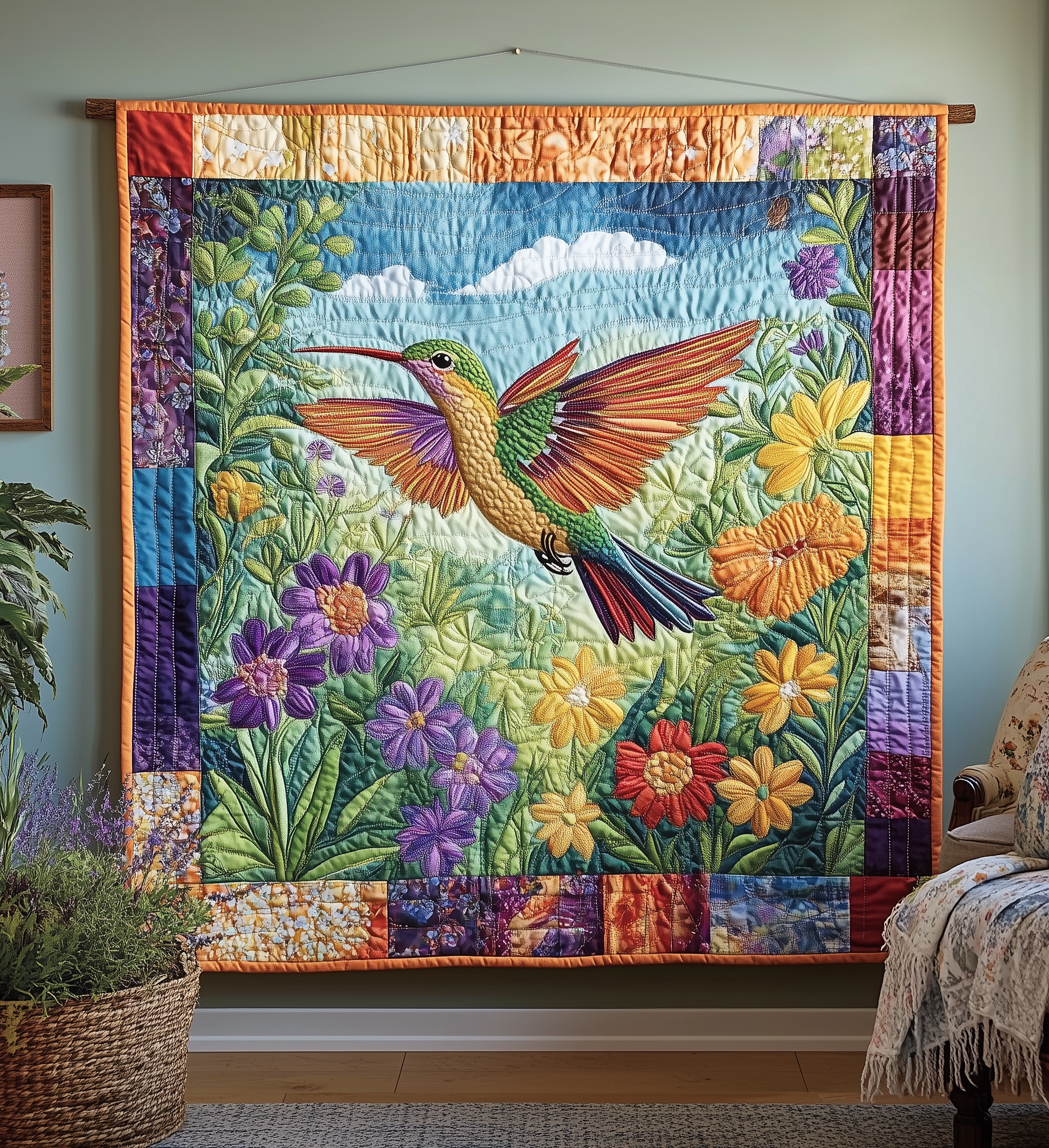 Vibrant Hummingbird Quilted Blanket Sofa Throw Blanket Items Hummingbird Gifts For Dad Vibrant Hummingbird Quilted Blanket Sofa Throw Blanket Items Hummingbird Gifts For Dad