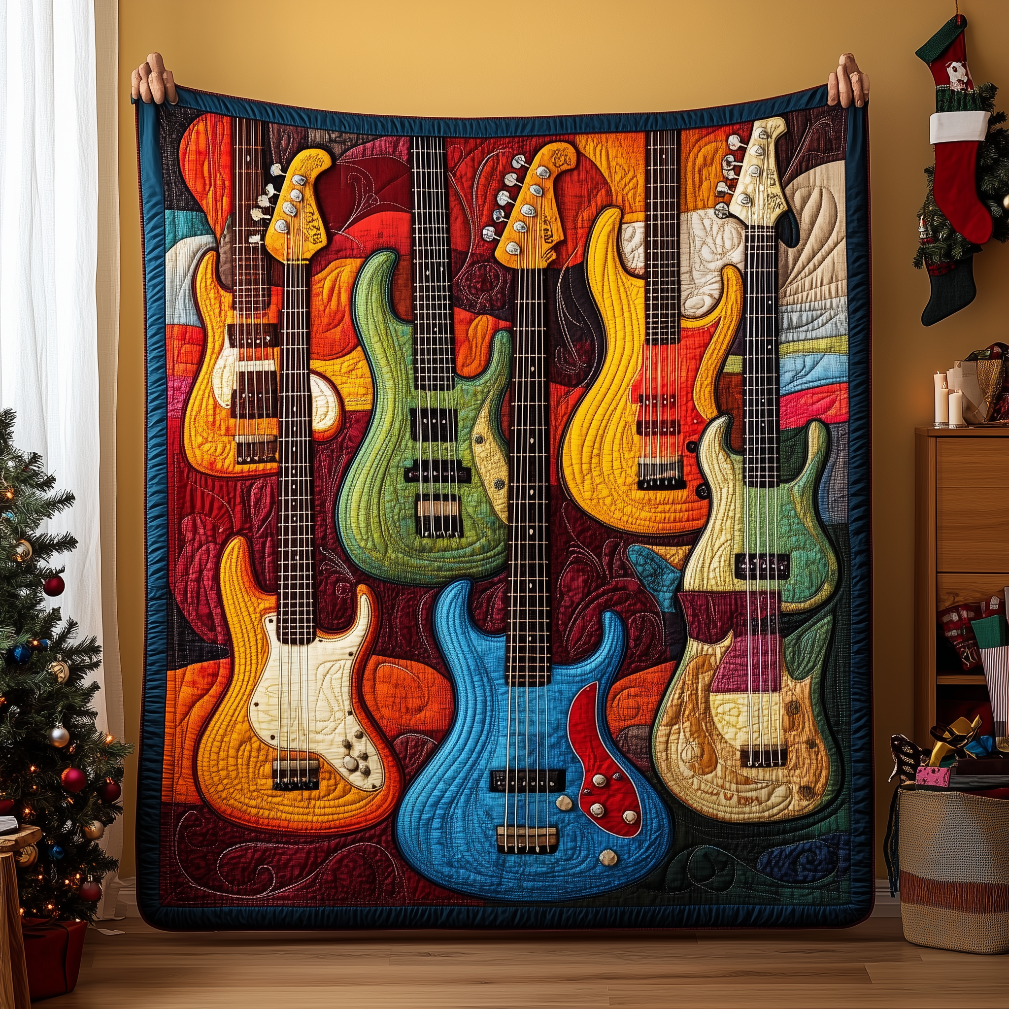 Vintage Bass Guitars Quilted Blanket Feel Inspired by a Blanket That's Anything But Ordinary Vintage Bass Guitars Quilted Blanket Feel Inspired by a Blanket That's Anything But Ordinary