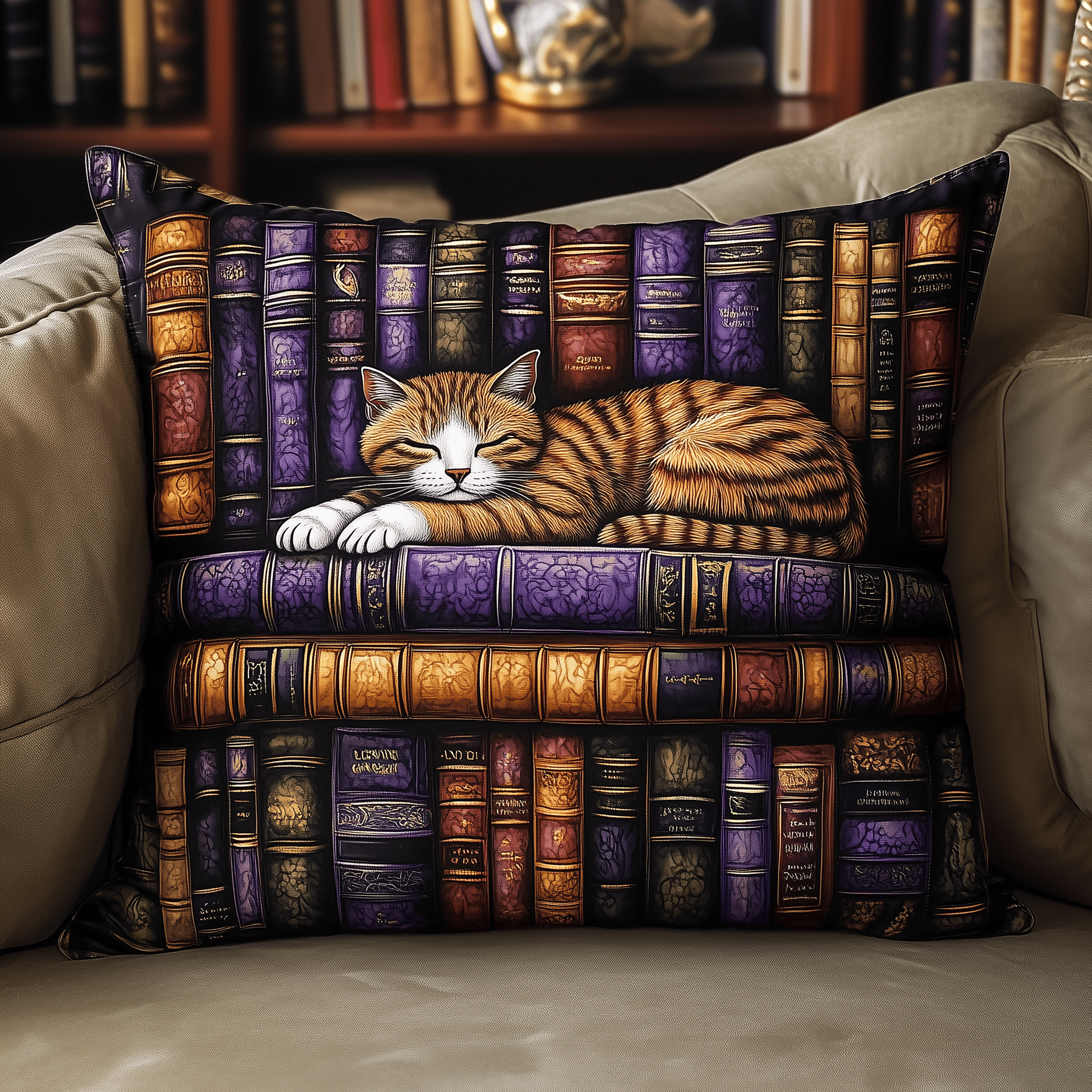 Vintage Bookshelf Cat Quilted Pillow Case Effortless Elegance with the Right Pillow Case Vintage Bookshelf Cat Quilted Pillow Case Effortless Elegance with the Right Pillow Case