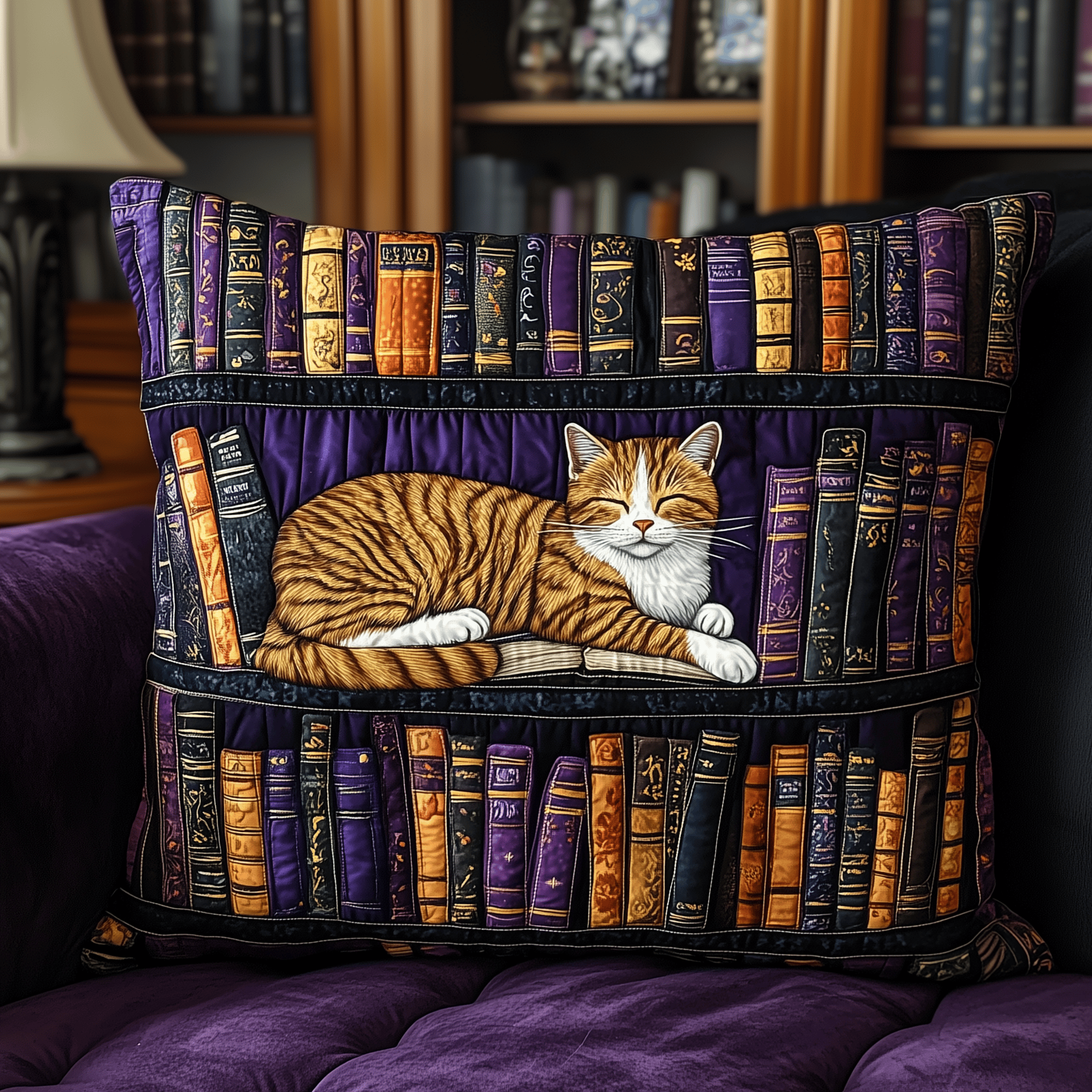 Vintage Bookshelf Cat Quilted Pillow Case Revolutionize Your Sleep with CuttingEdge Pillow Cases Vintage Bookshelf Cat Quilted Pillow Case Revolutionize Your Sleep with CuttingEdge Pillow Cases
