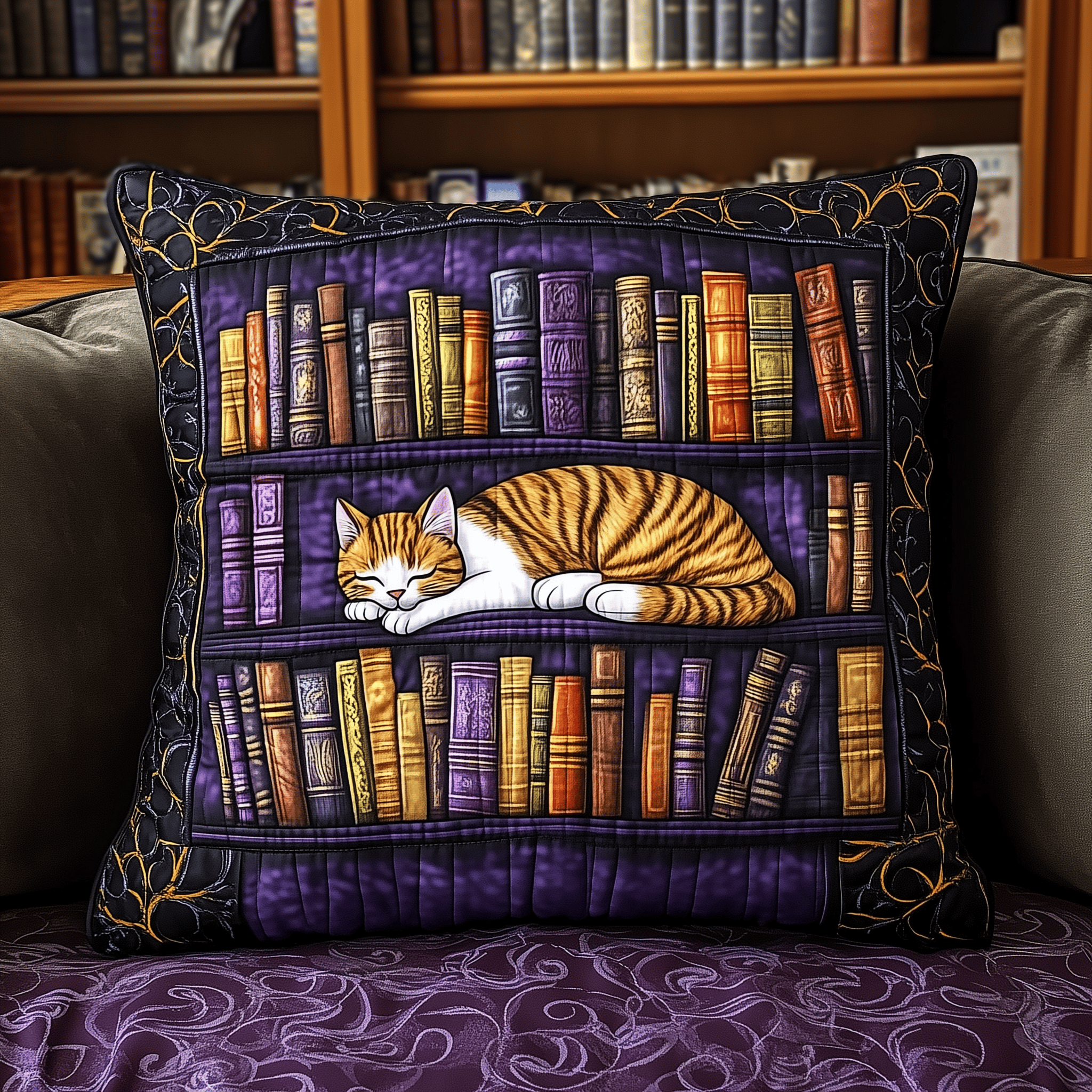 Vintage Bookshelf Cat Quilted Pillow Case Stay Cool All Night with Advanced Pillow Case Designs Vintage Bookshelf Cat Quilted Pillow Case Stay Cool All Night with Advanced Pillow Case Designs