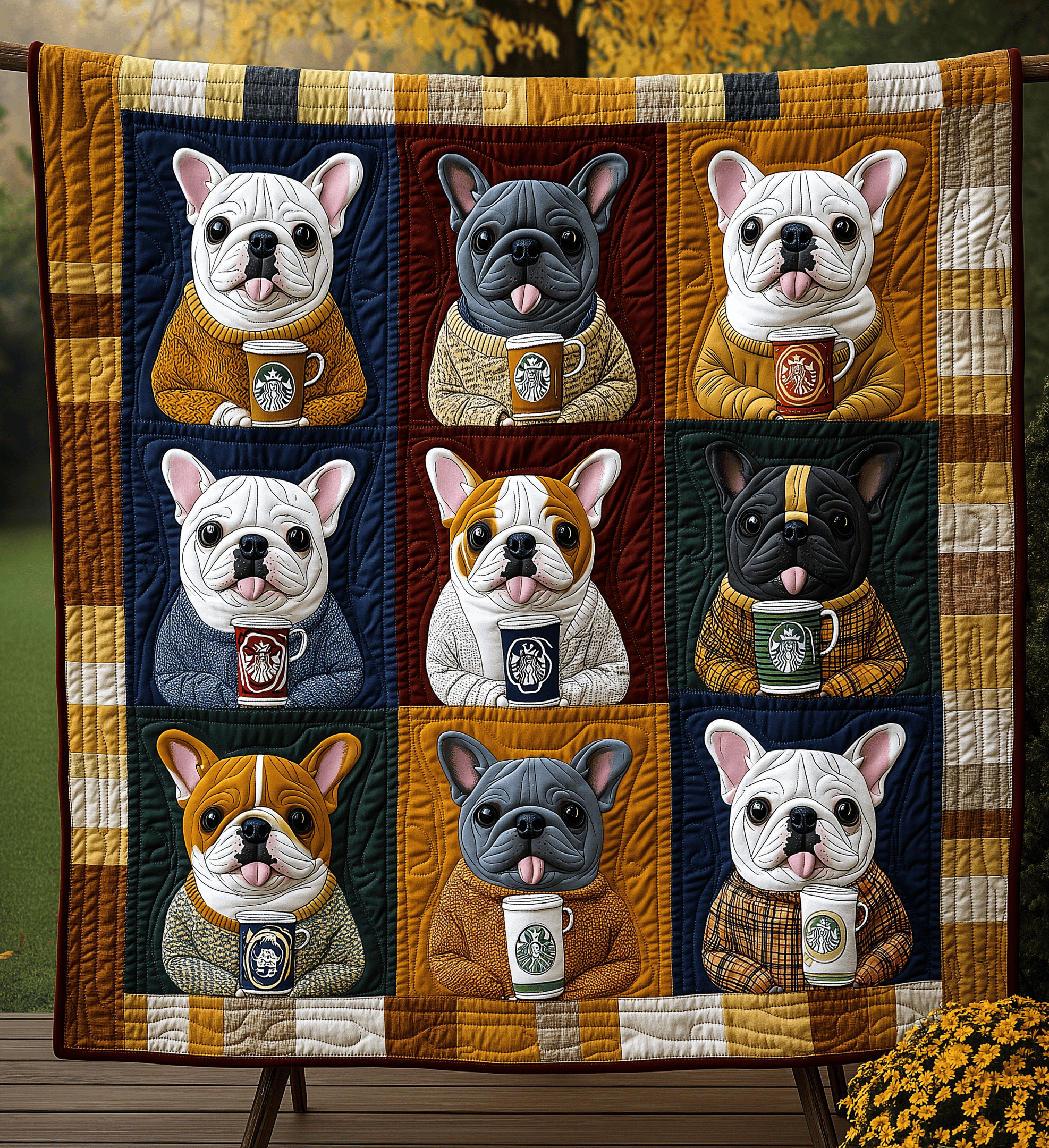 Vintage Bulldog Quilted Blanket Feel Comfortable Indoors and Out with Our Multi-Use Blanket Vintage Bulldog Quilted Blanket Feel Comfortable Indoors and Out with Our Multi-Use Blanket
