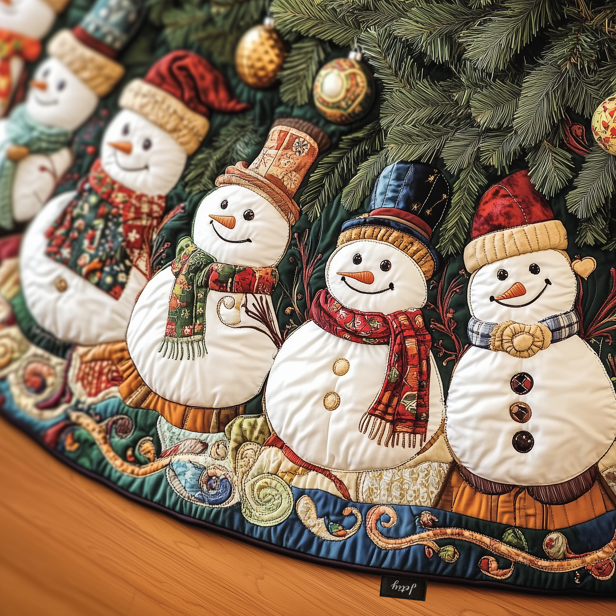 Vintage Christmas Snowman Quilted Tree Skirt Add Comfort and Joy to Your Home with a Durable Tree Skirt Vintage Christmas Snowman Quilted Tree Skirt Add Comfort and Joy to Your Home with a Durable Tree Skirt