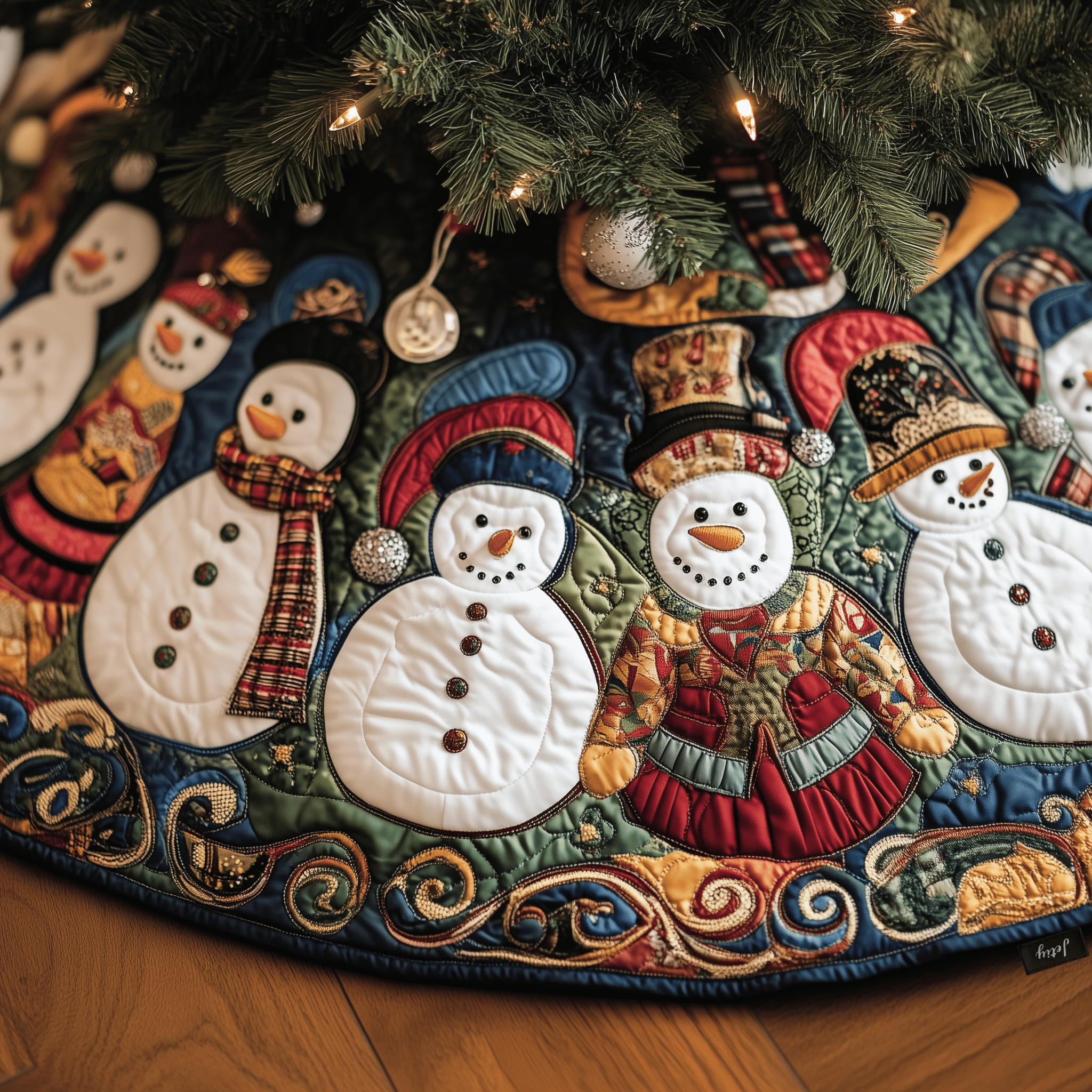 Vintage Christmas Snowman Quilted Tree Skirt Relax This Christmas with a Floor-Safe Tree Skirt Vintage Christmas Snowman Quilted Tree Skirt Relax This Christmas with a Floor-Safe Tree Skirt
