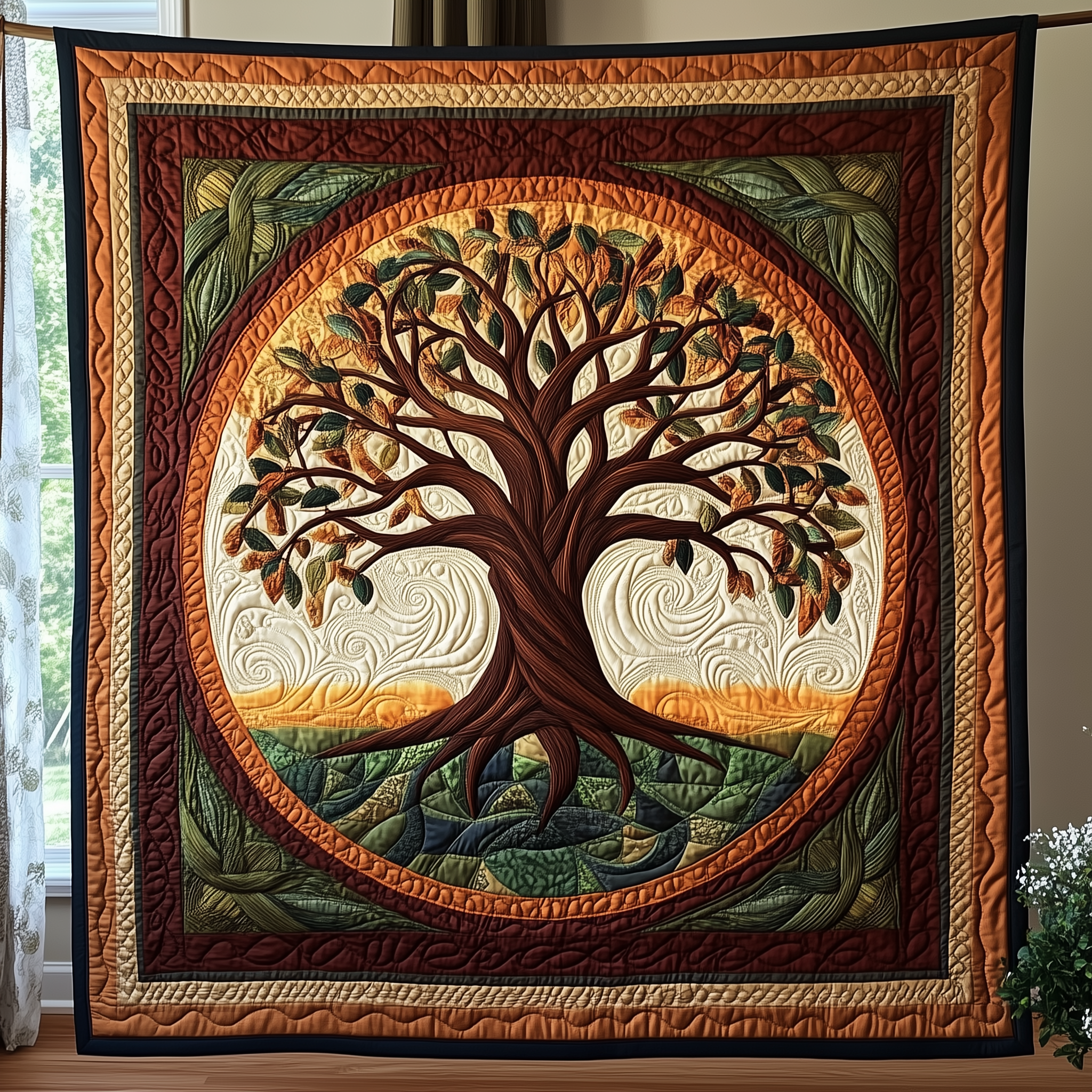 Vintage Tree Of Life Quilted Blanket Best Throw Blanket Luxury Mother's Day Gifts Vintage Tree Of Life Quilted Blanket Best Throw Blanket Luxury Mother's Day Gifts