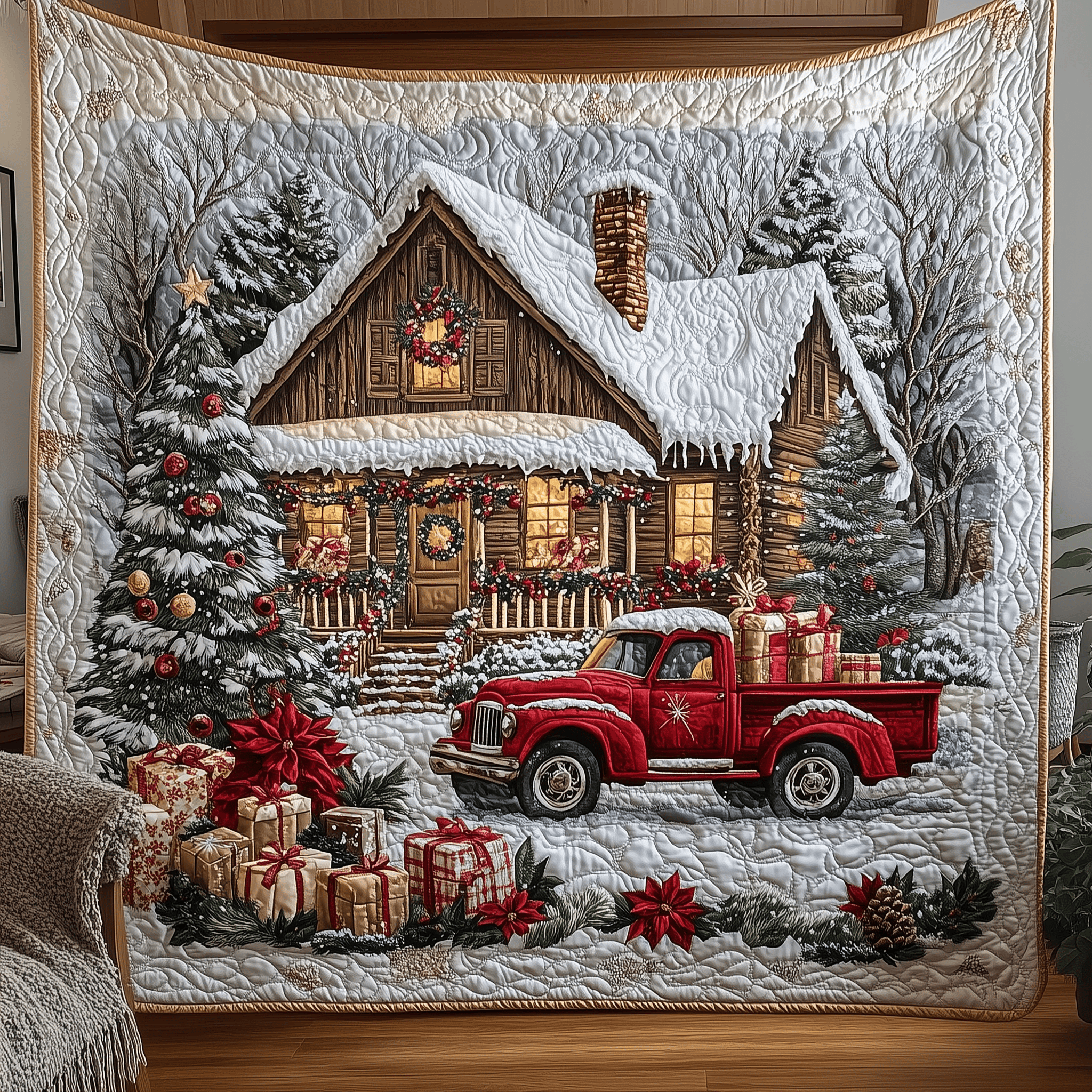 Warm And Cozy Cabin Quilted Blanket A Blanket That Makes Family Nights Extra Special Warm And Cozy Cabin Quilted Blanket A Blanket That Makes Family Nights Extra Special