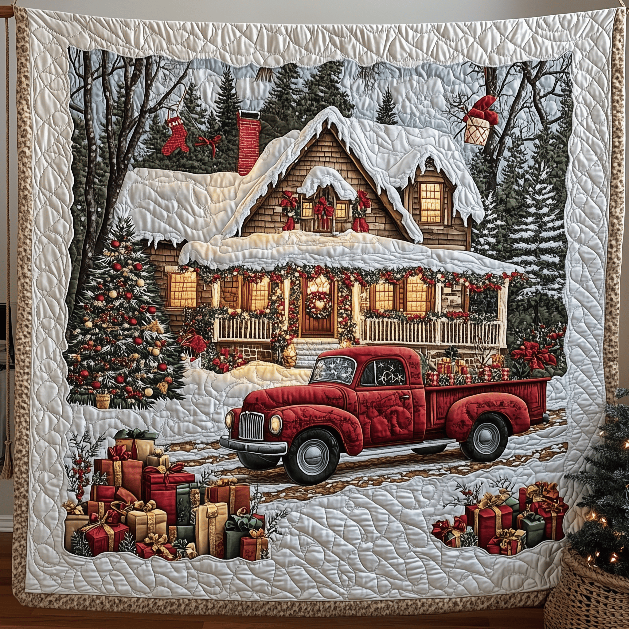 Warm And Cozy Cabin Quilted Blanket Bring the Family Together with a Blanket Everyone Loves Warm And Cozy Cabin Quilted Blanket Bring the Family Together with a Blanket Everyone Loves