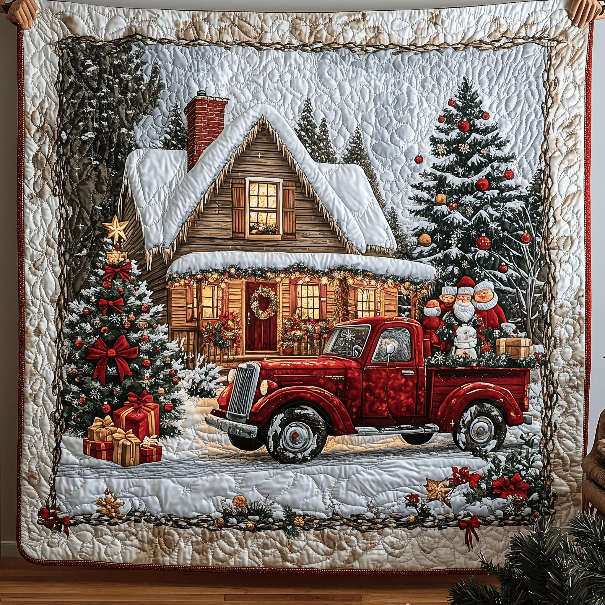 Warm And Cozy Cabin Quilted Blanket Feel the Joy of Togetherness with Our Cozy Blanket Warm And Cozy Cabin Quilted Blanket Feel the Joy of Togetherness with Our Cozy Blanket