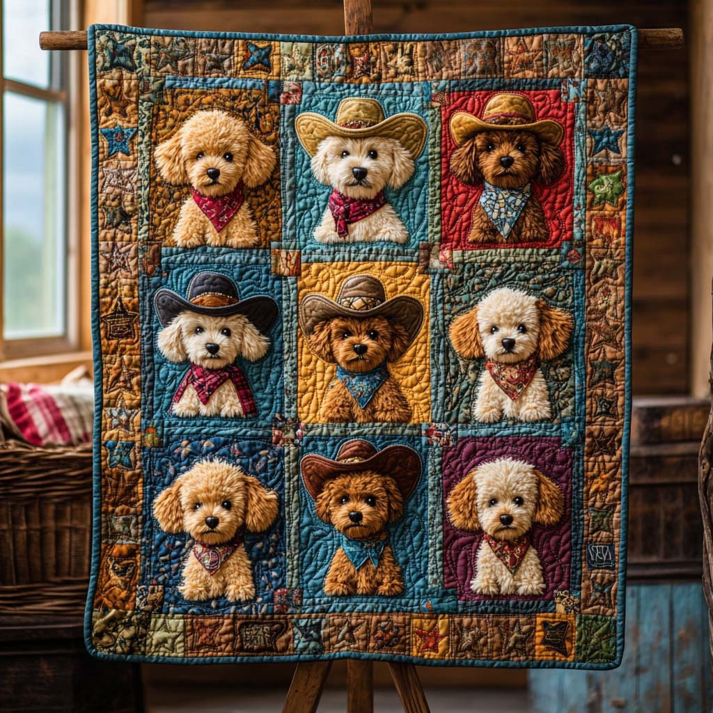 Western Dog Horizon Quilted Blanket Gifts For Cow Lovers Western Dog Horizon Quilted Blanket Gifts For Cow Lovers